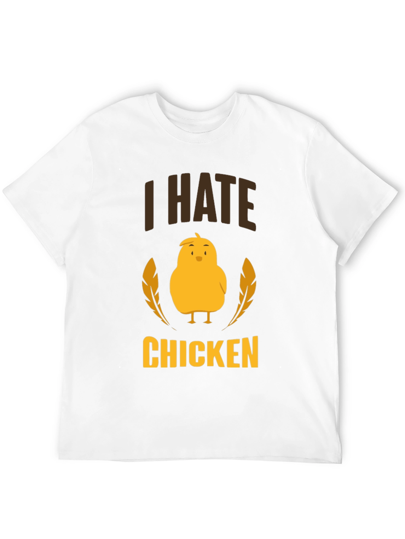 Black I Hate Chicken T-Shirt - Funny Graphic Tee view 12