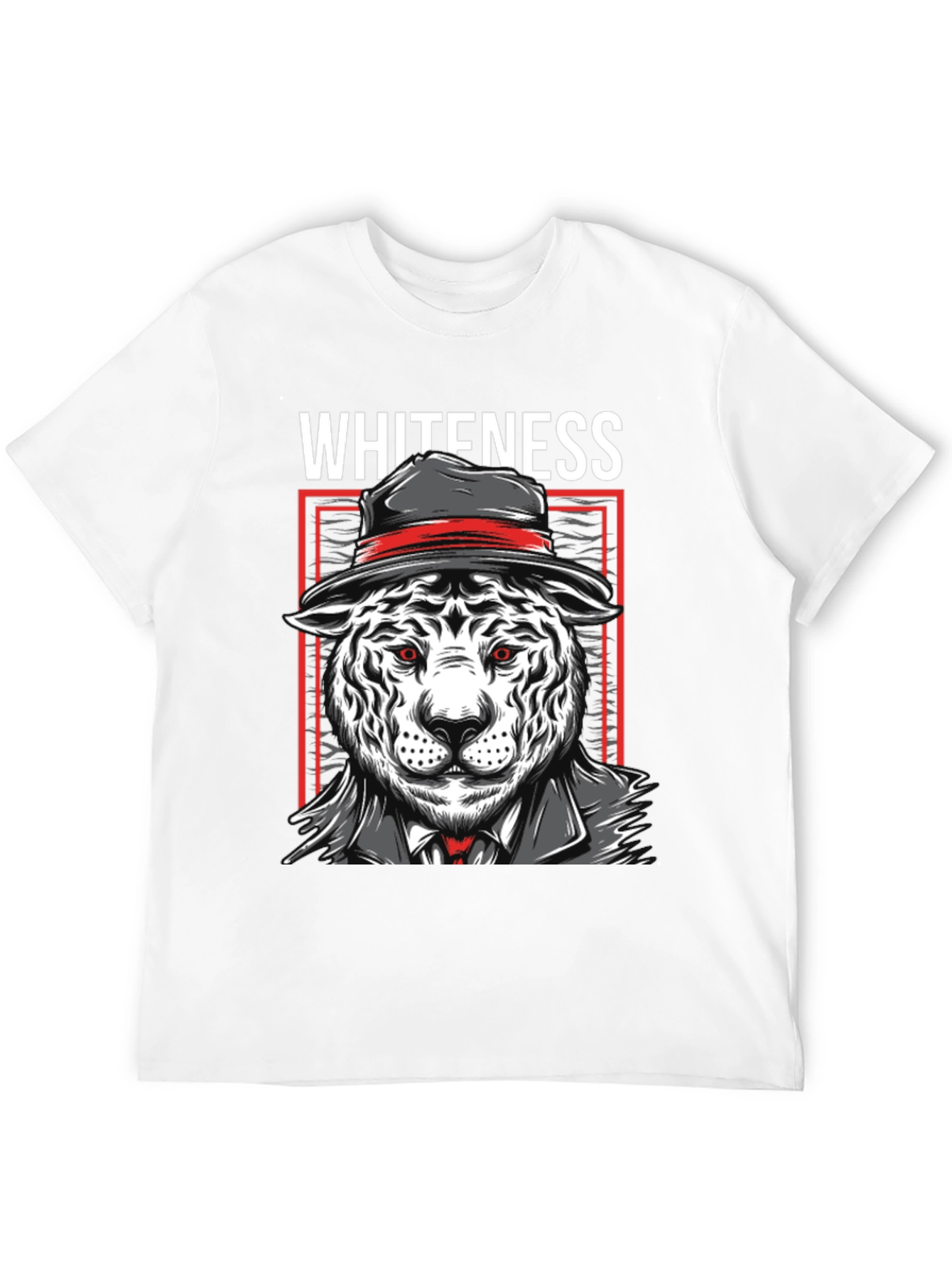 Black Whiteness Tiger Graphic T-Shirt view 12
