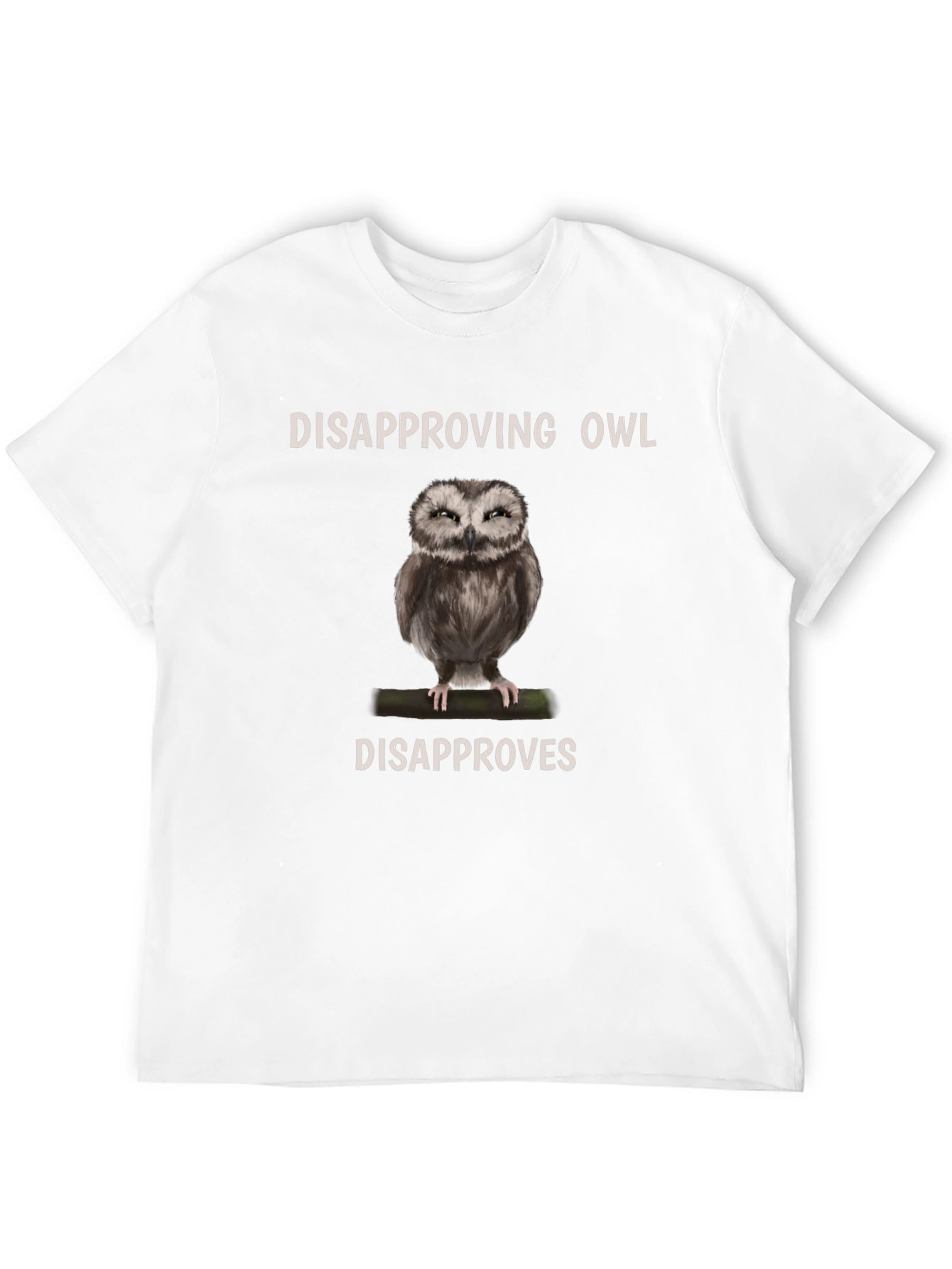 Black Disapproving Owl Graphic Tee - Unisex Cotton Blend view 12