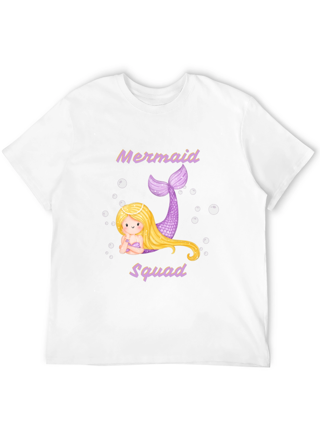 Mermaid Squad T-Shirt - Black Cotton Tee - 12