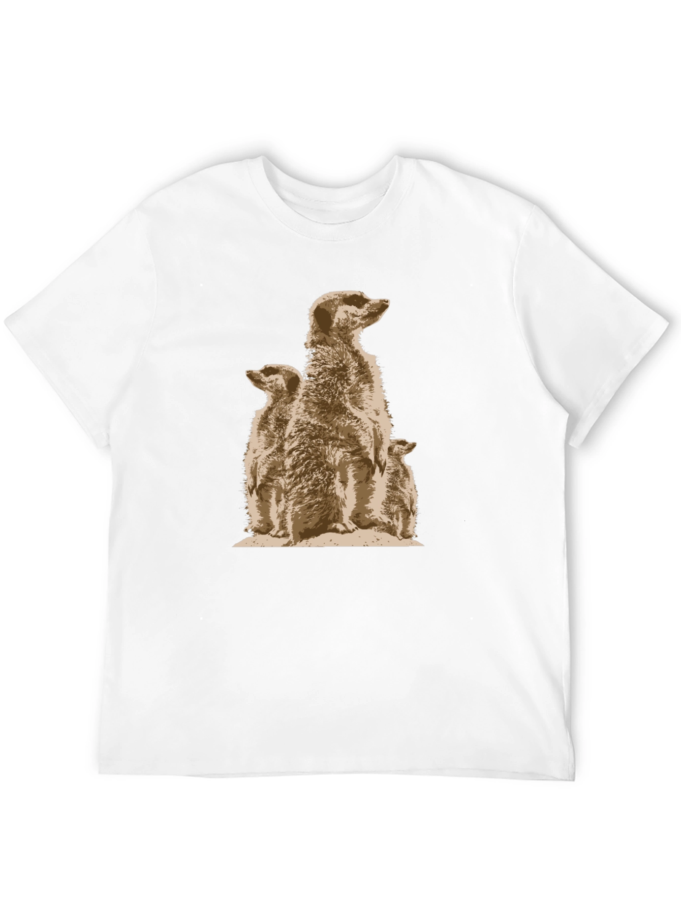 Black Meerkat Family Graphic Tee - Unique Animal Design view 12