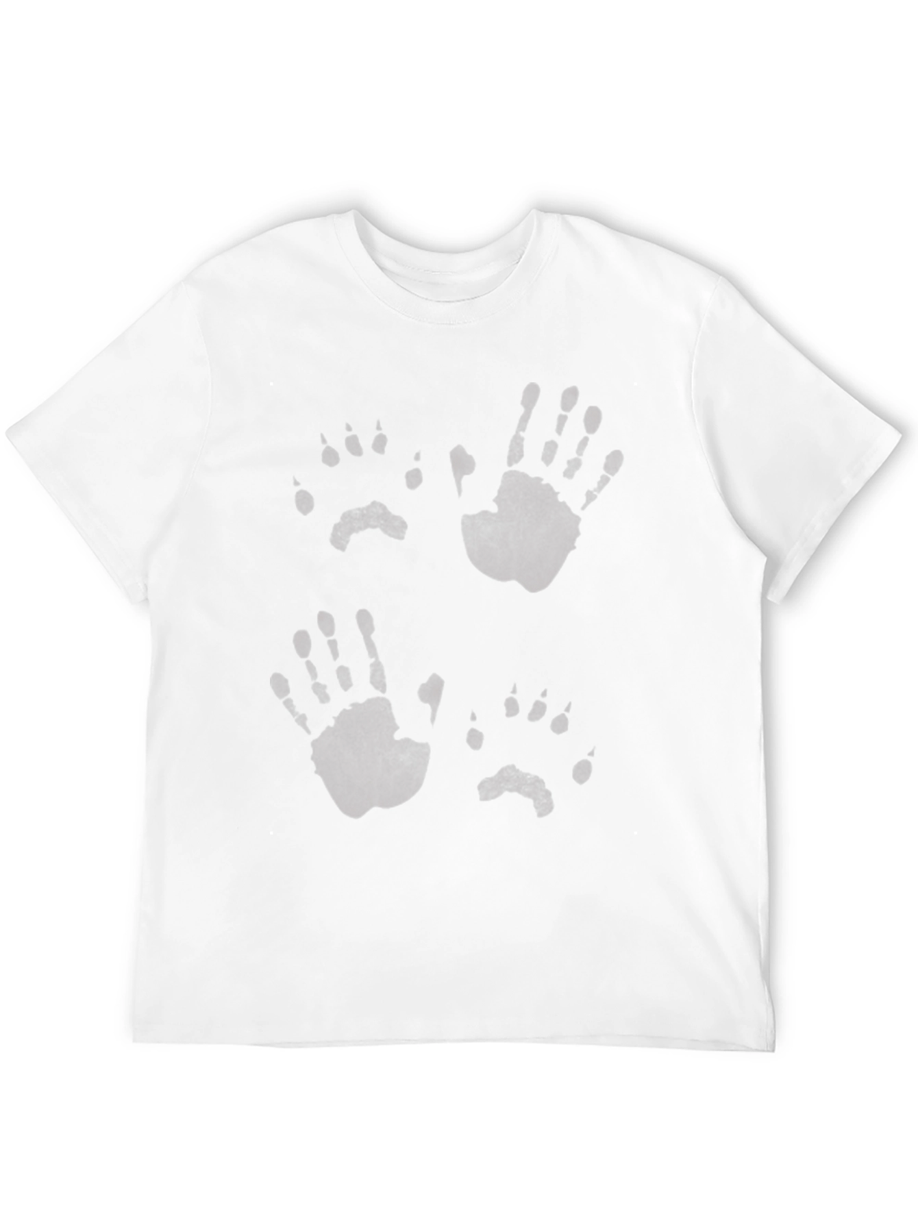 Black Black T-Shirt with Hand & Paw Prints view 12