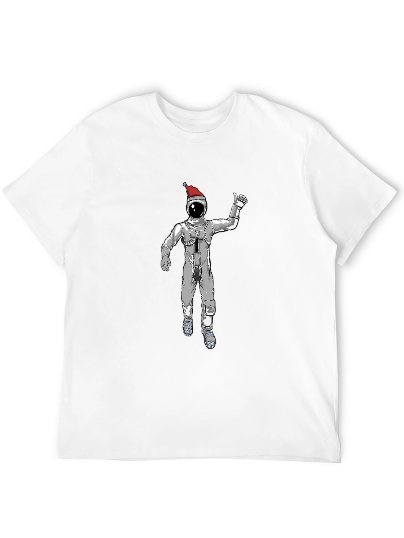 Black Christmas Spaceman Graphic Tee - Black view 12
