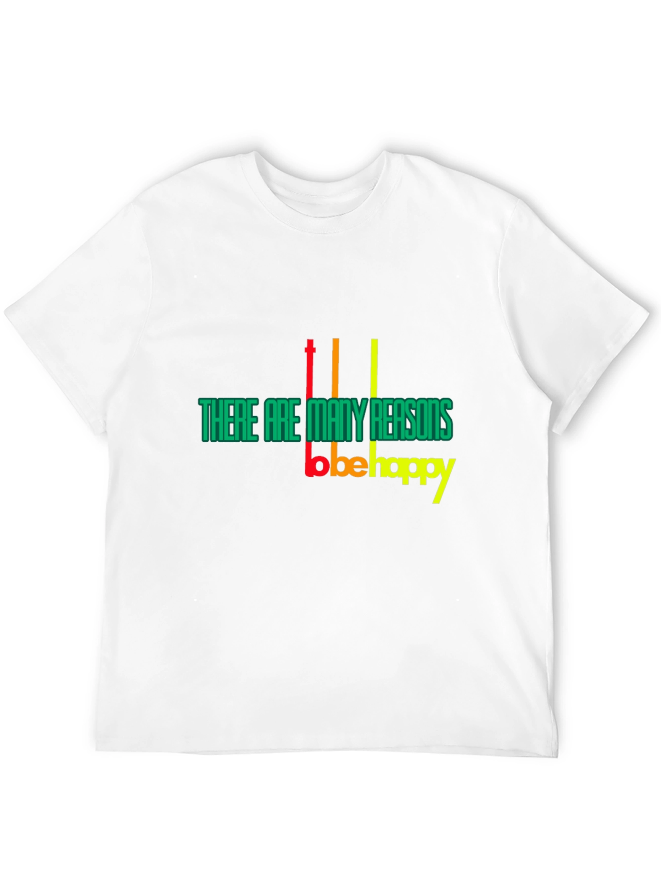 Black Reasons to Be Happy Graphic T-Shirt view 12
