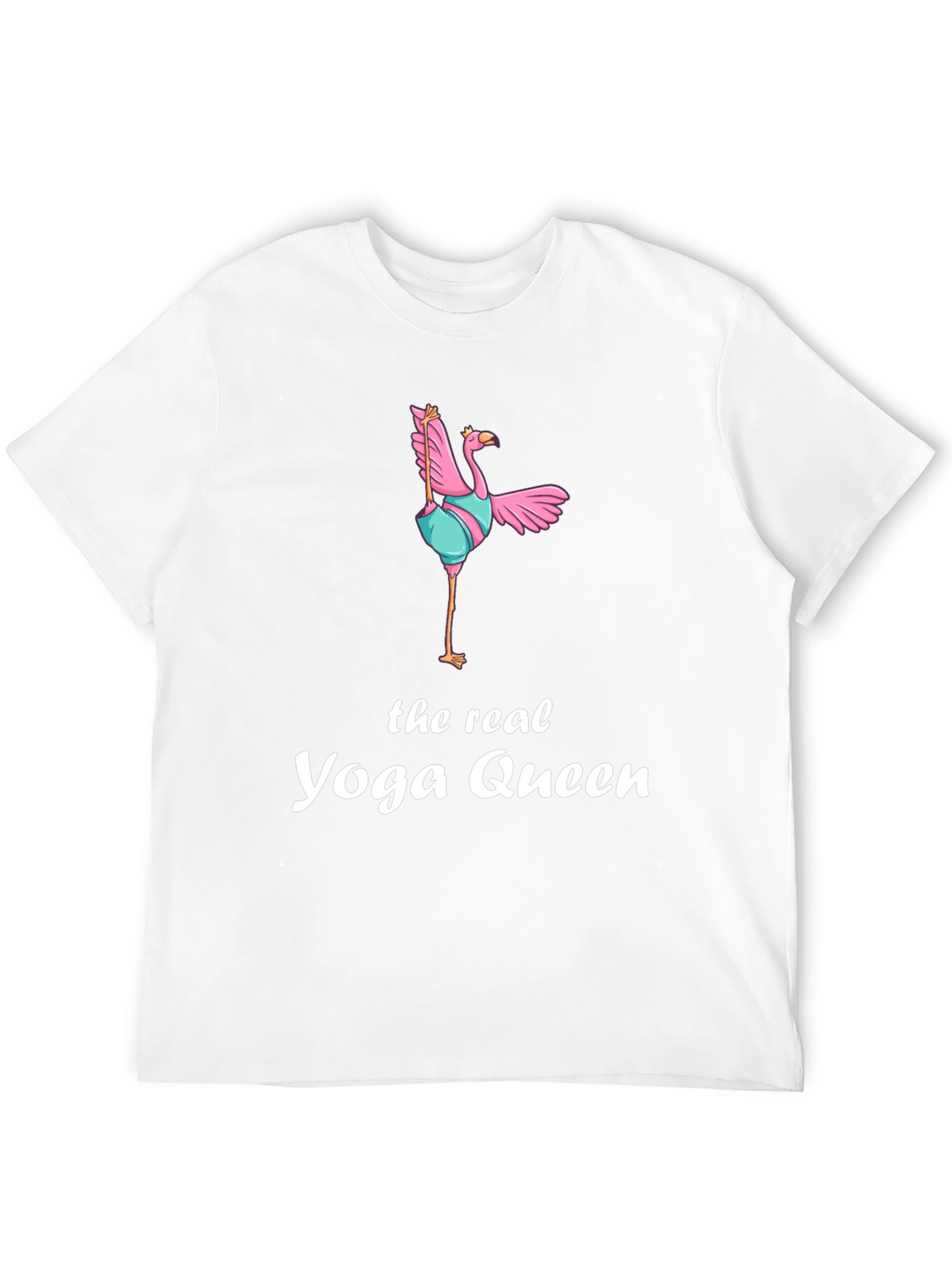 Black Yoga Queen Flamingo Graphic T-Shirt view 12