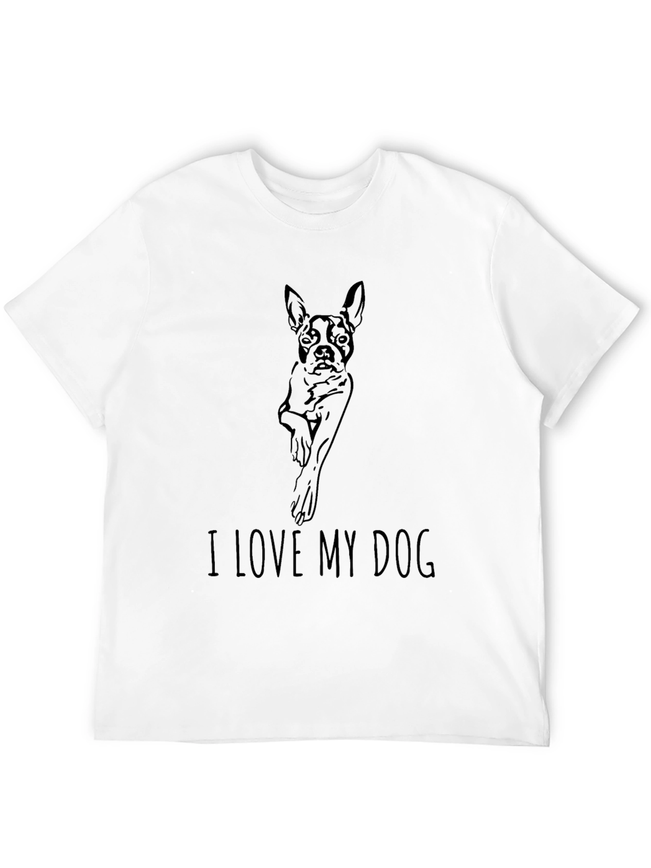 Black I Love My Dog Graphic Tee - Unisex Black T-Shirt view 12