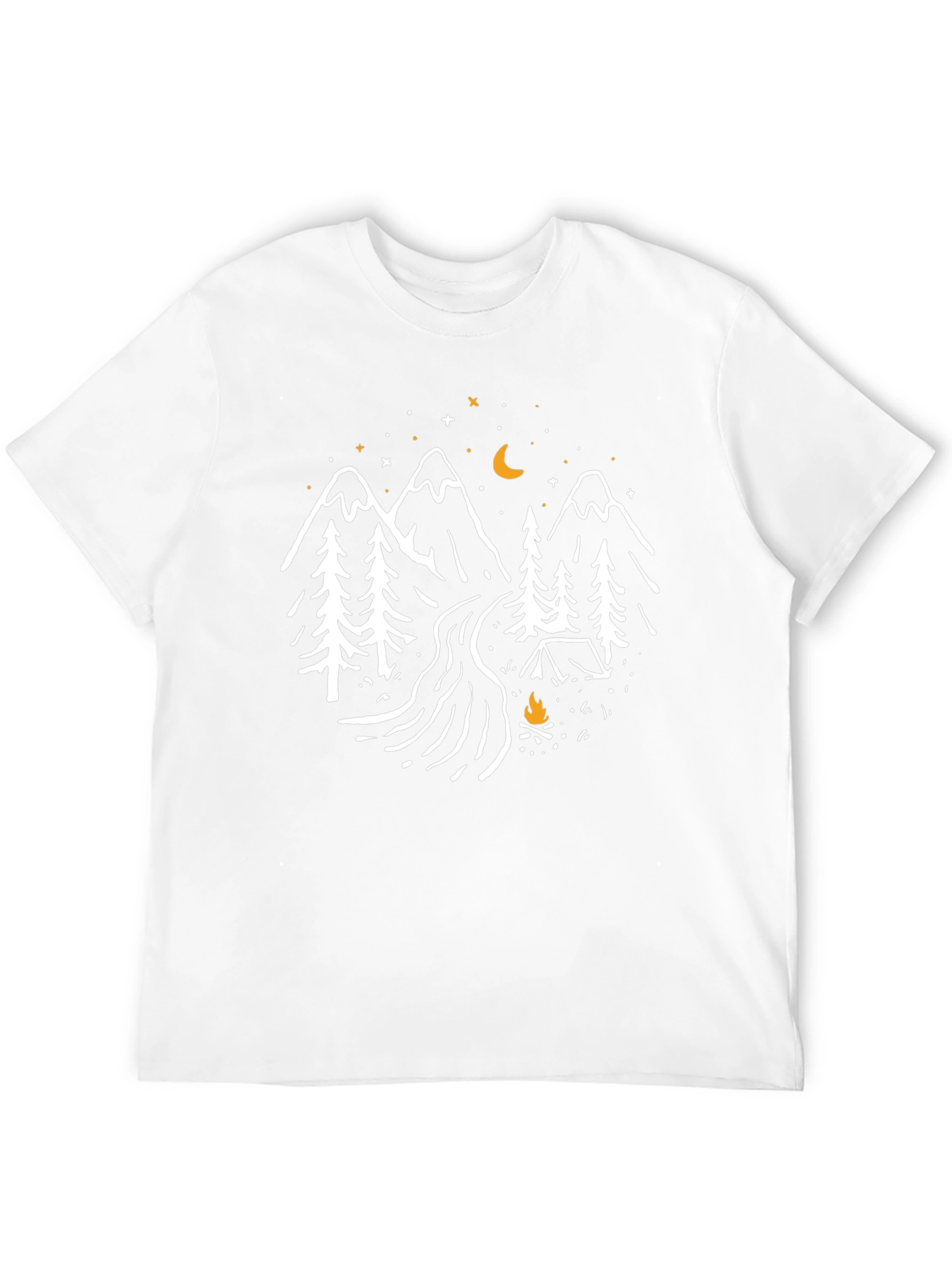 Black Mountain Campfire Graphic Tee - Nature Lover's Shirt view 12