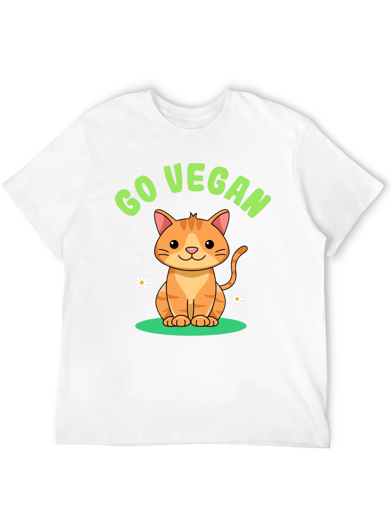 Black Go Vegan Cat T-Shirt view 12