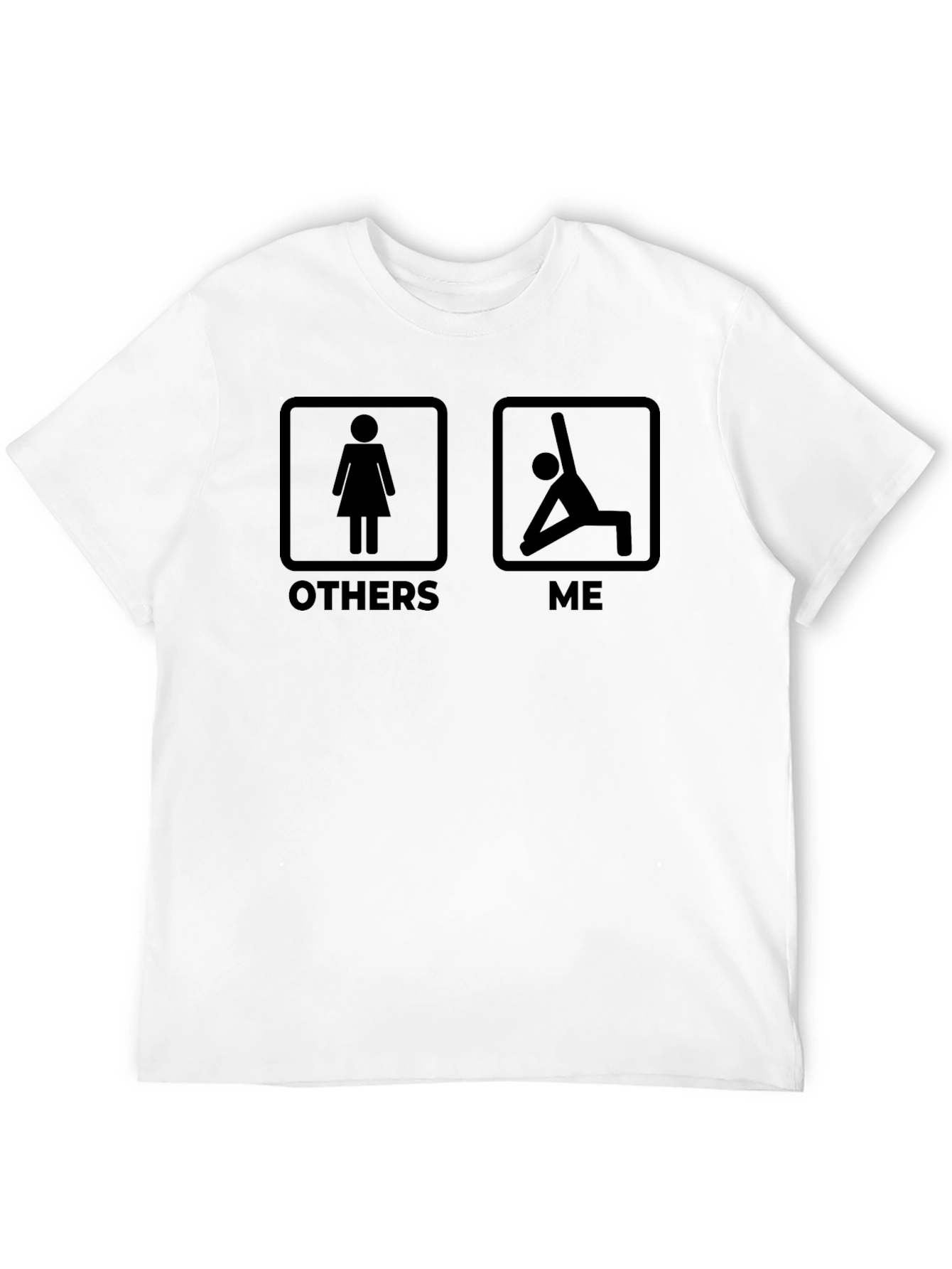 Black Yoga Lover's T-Shirt - Others vs. Me Funny Tee view 12