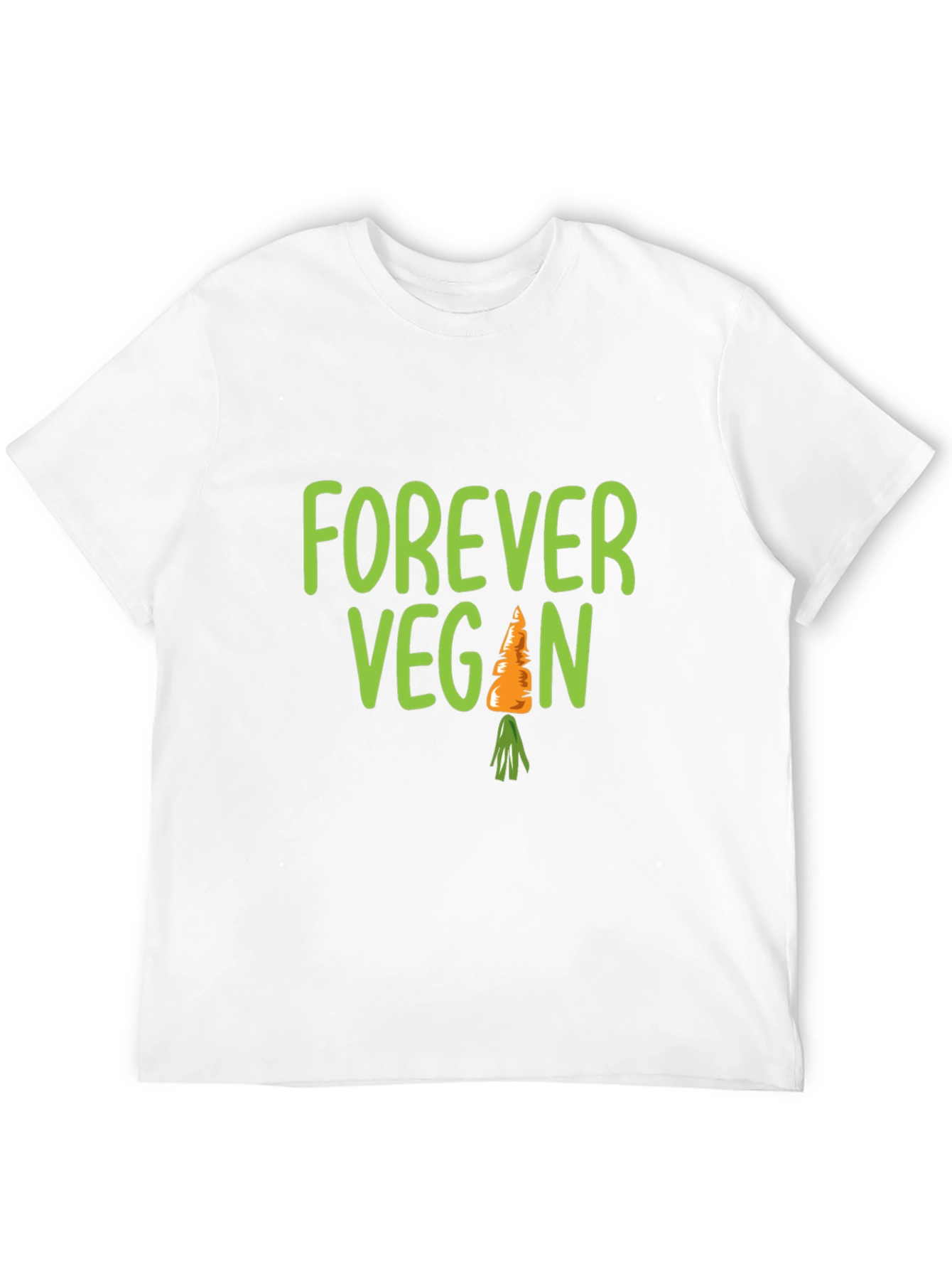 Black Forever Vegan Carrot T-Shirt - Unisex Black Tee view 12