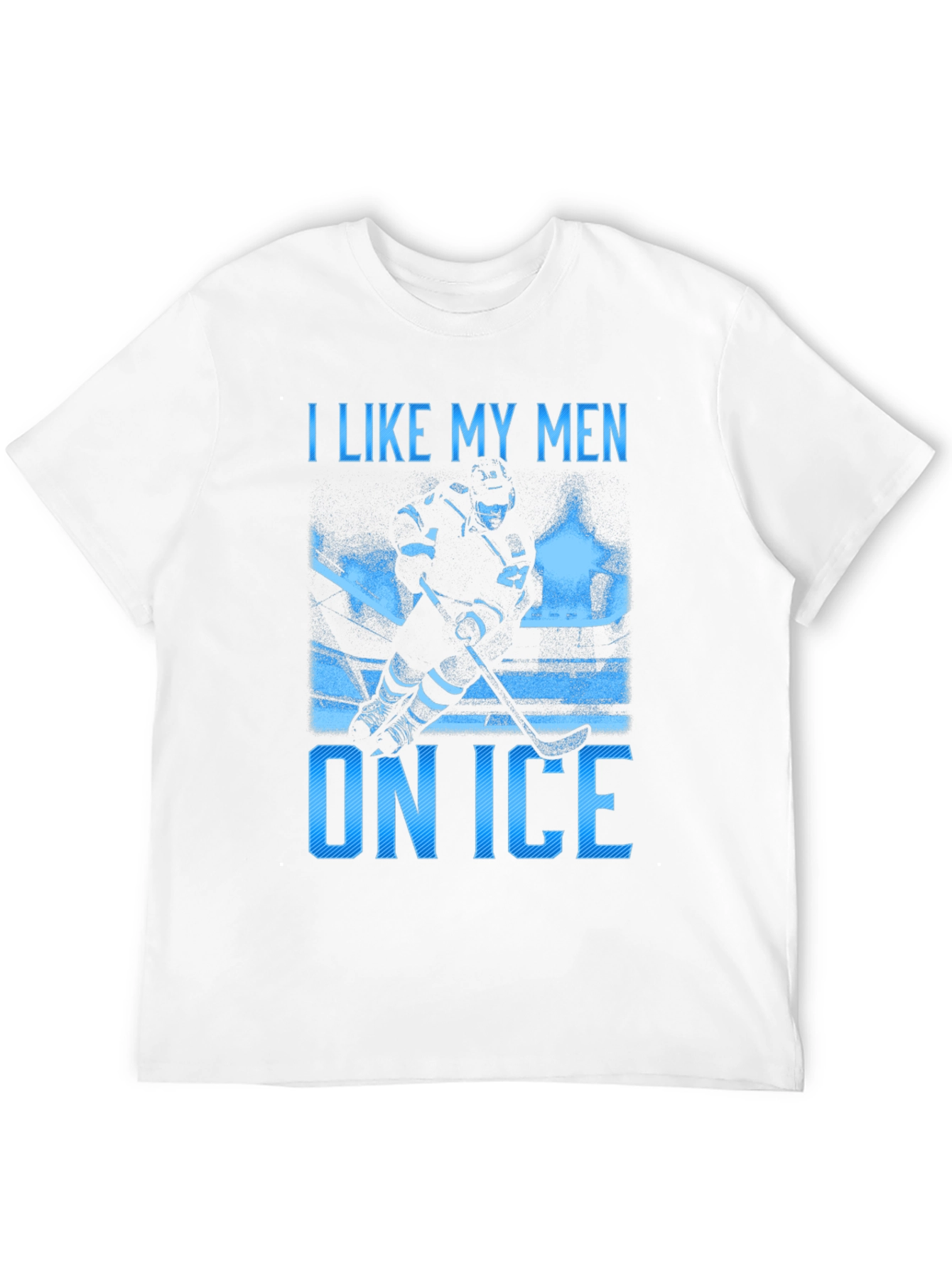 Black I Like My Men on Ice T-Shirt view 12