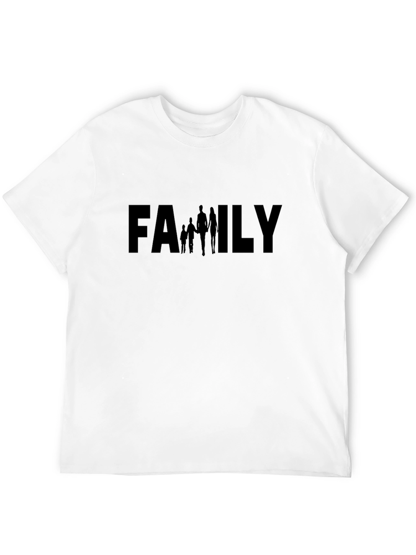 Black Family Silhouette Black T-Shirt view 12