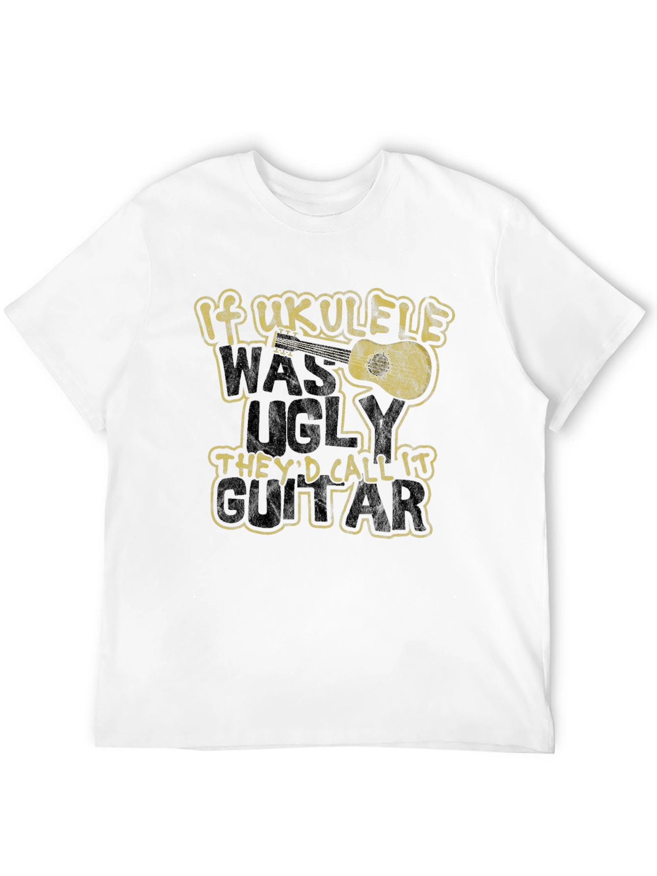 Black If Ukulele Was Ugly T-Shirt view 12