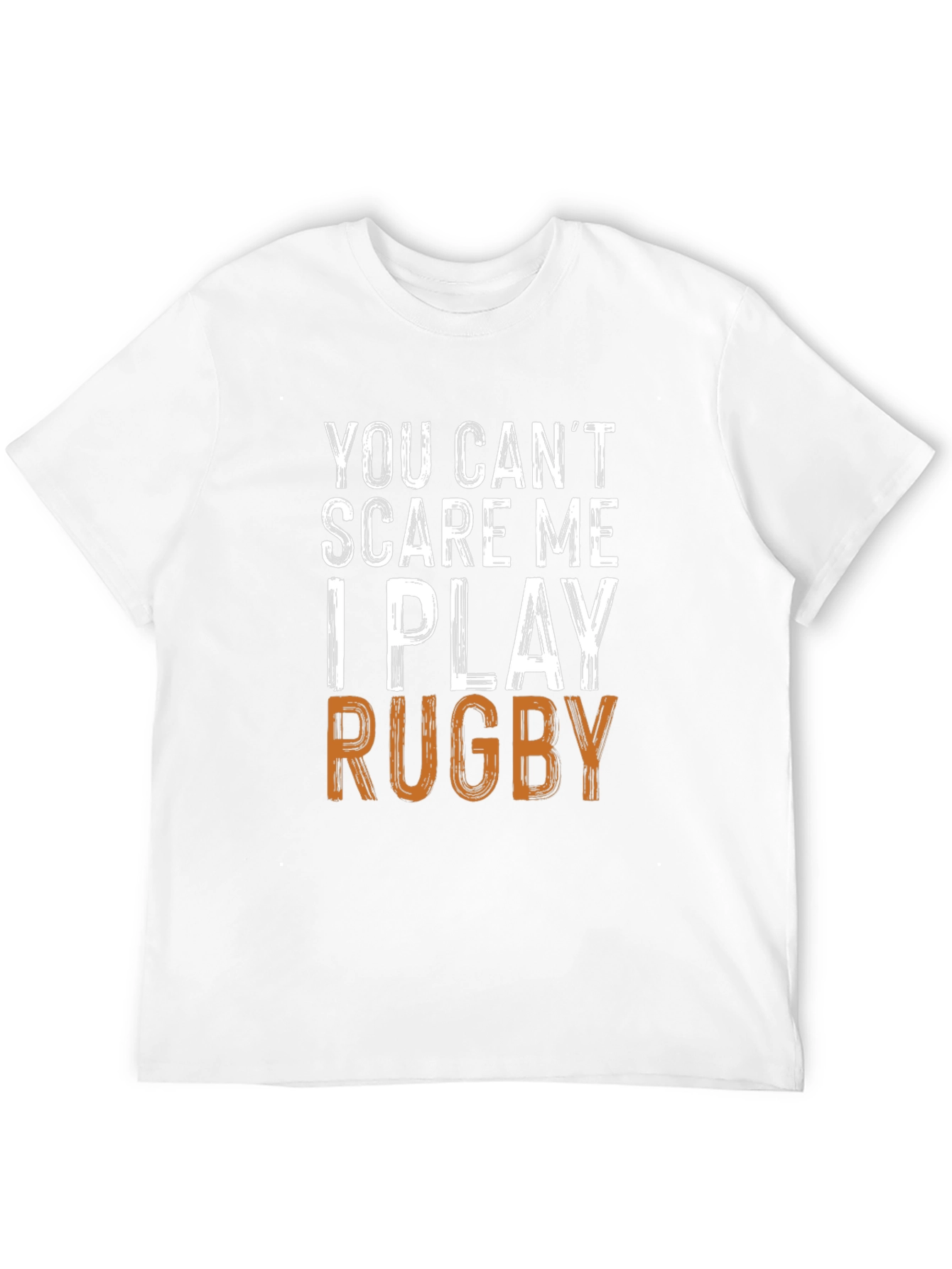 Black Funny Rugby Player T-Shirt - You Can't Scare Me view 12