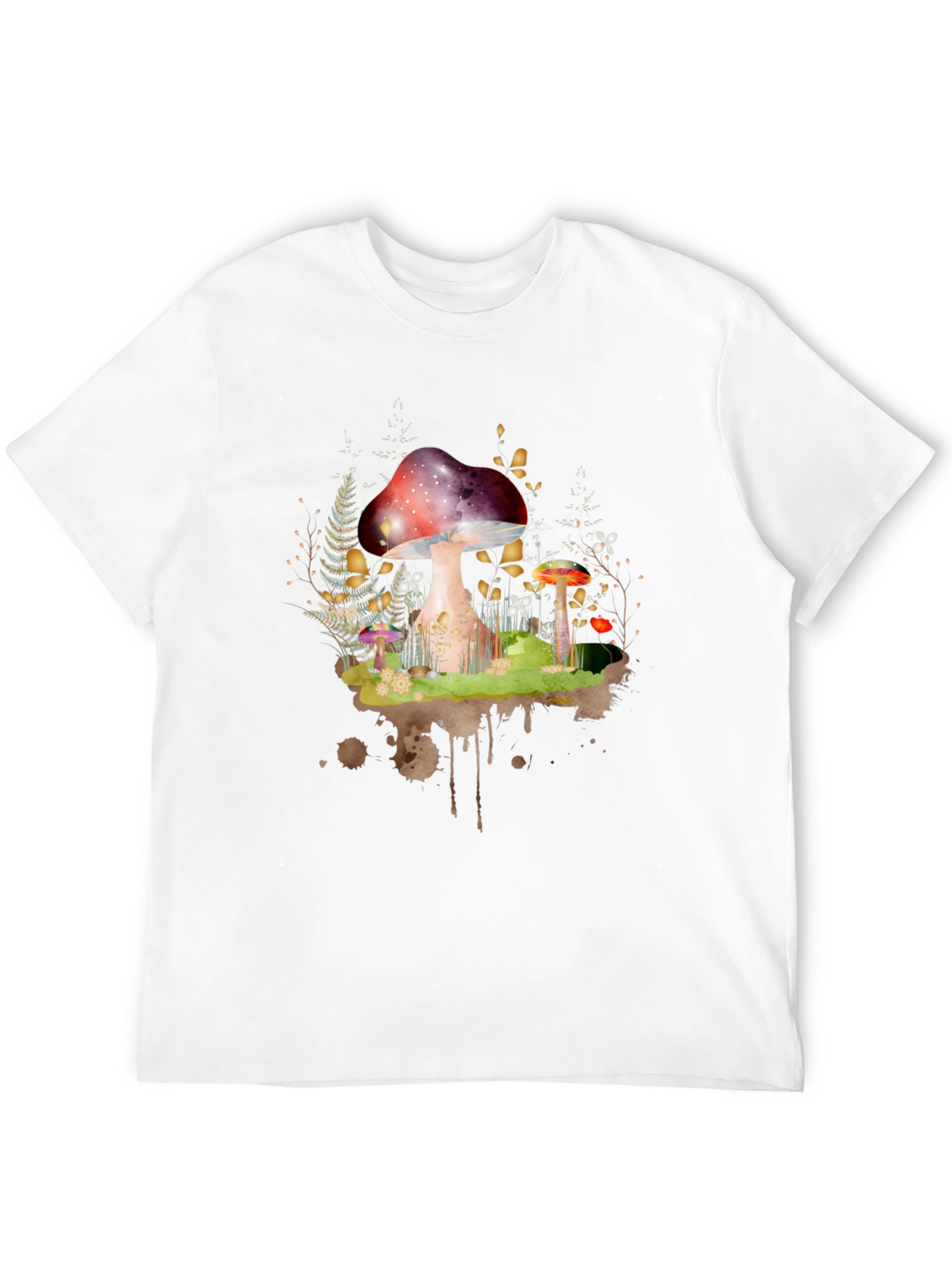 Black Mushroom Forest Graphic Tee - Unisex view 12