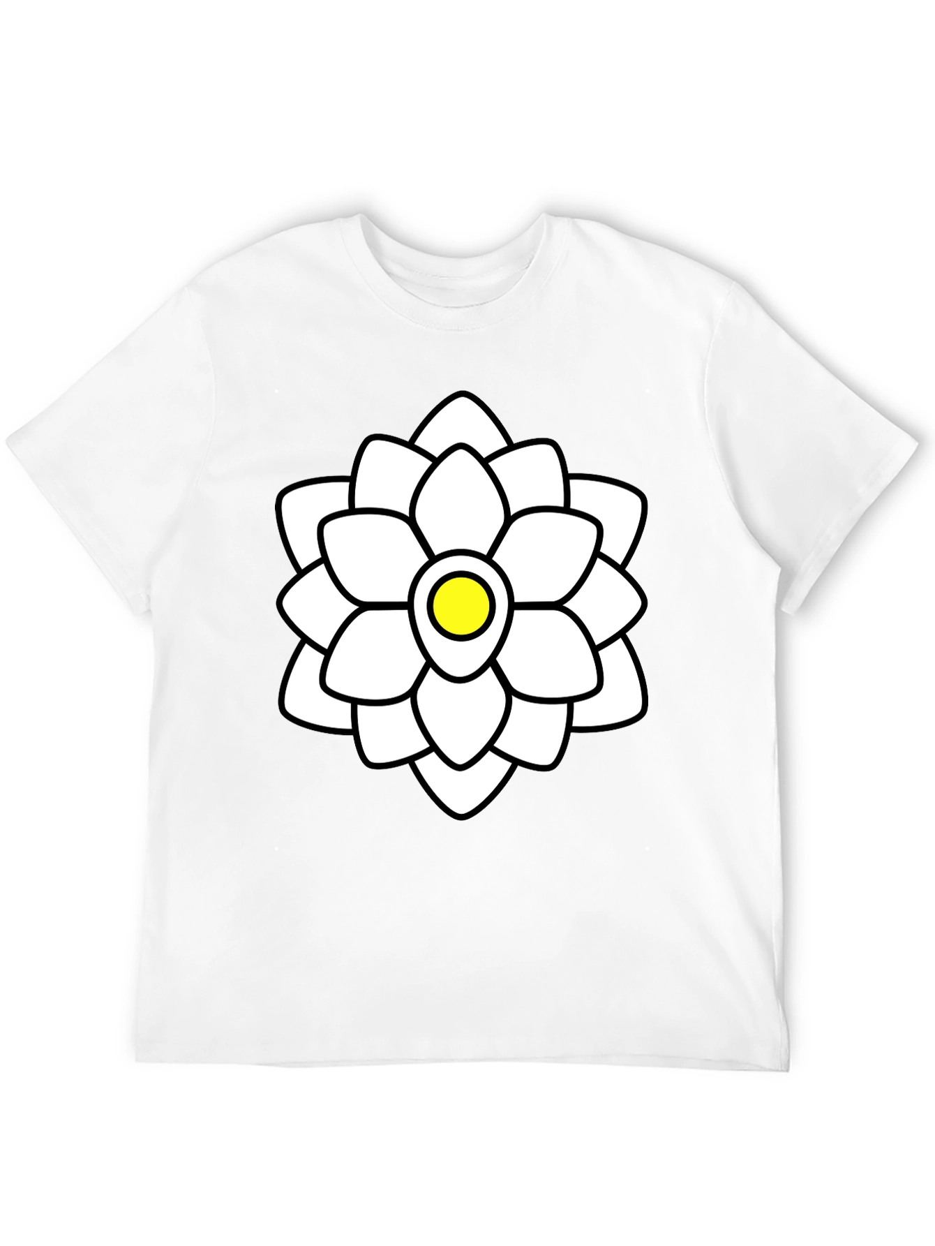 Black Floral Graphic Tee - Black Cotton Blend view 12