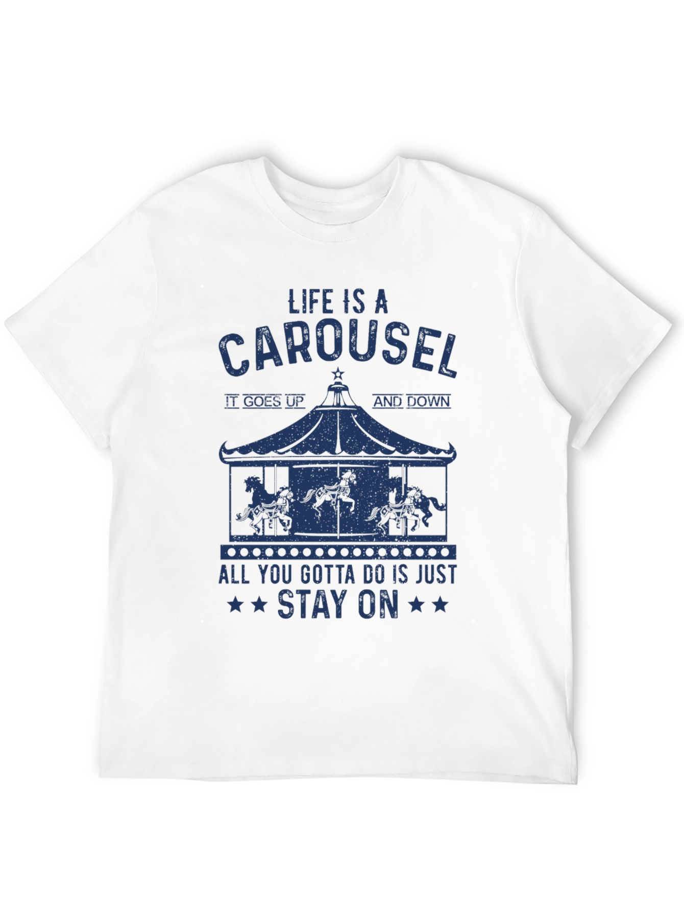 Black Carousel Graphic Tee - Life's a Ride T-Shirt view 12