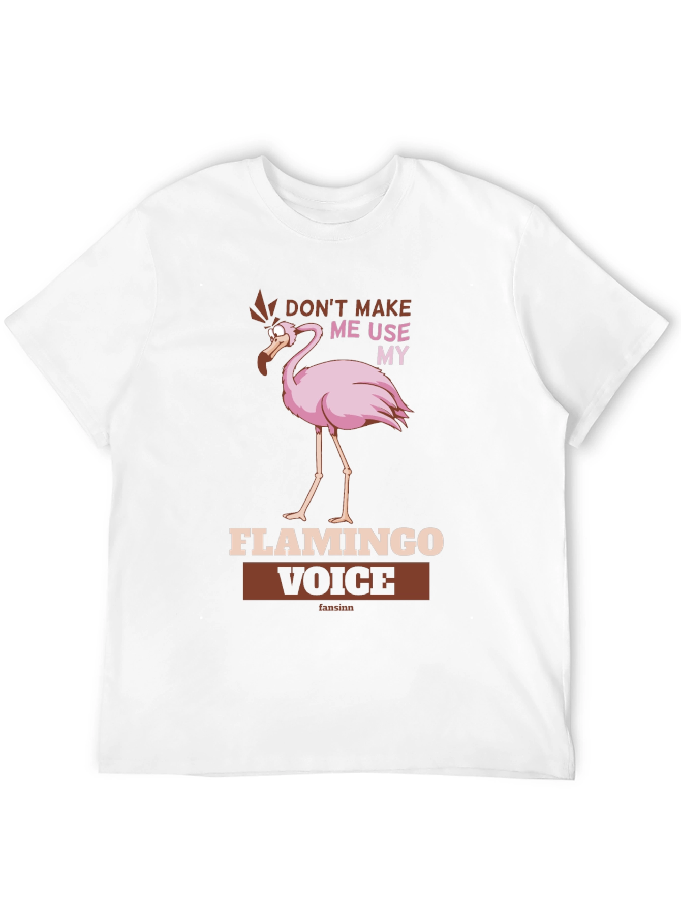 Black Funny Flamingo Voice T-Shirt - Don't Make Me Use My view 12
