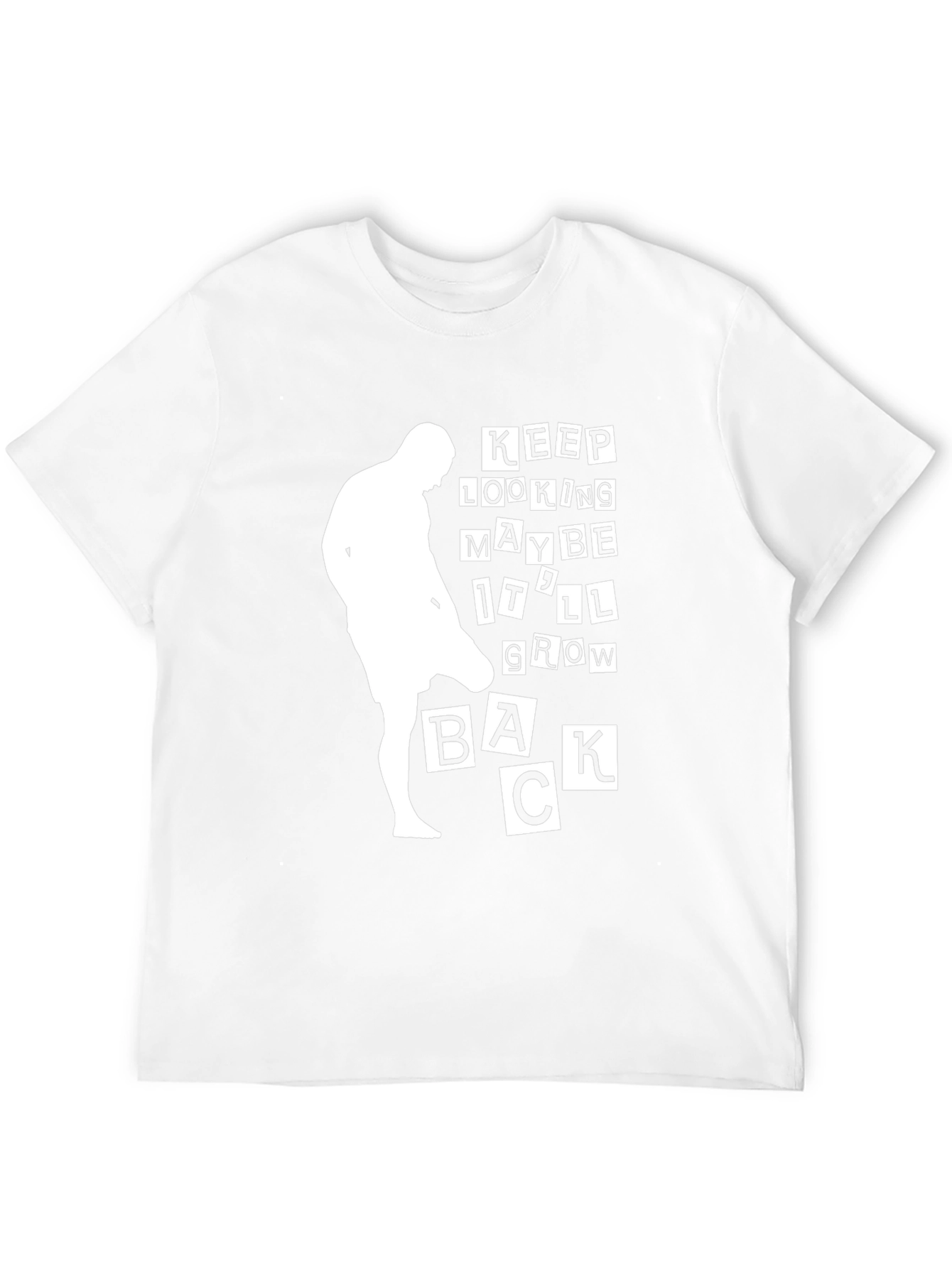 Black Funny Bald Man T-Shirt - Keep Looking, Maybe It'll Grow Back view 12