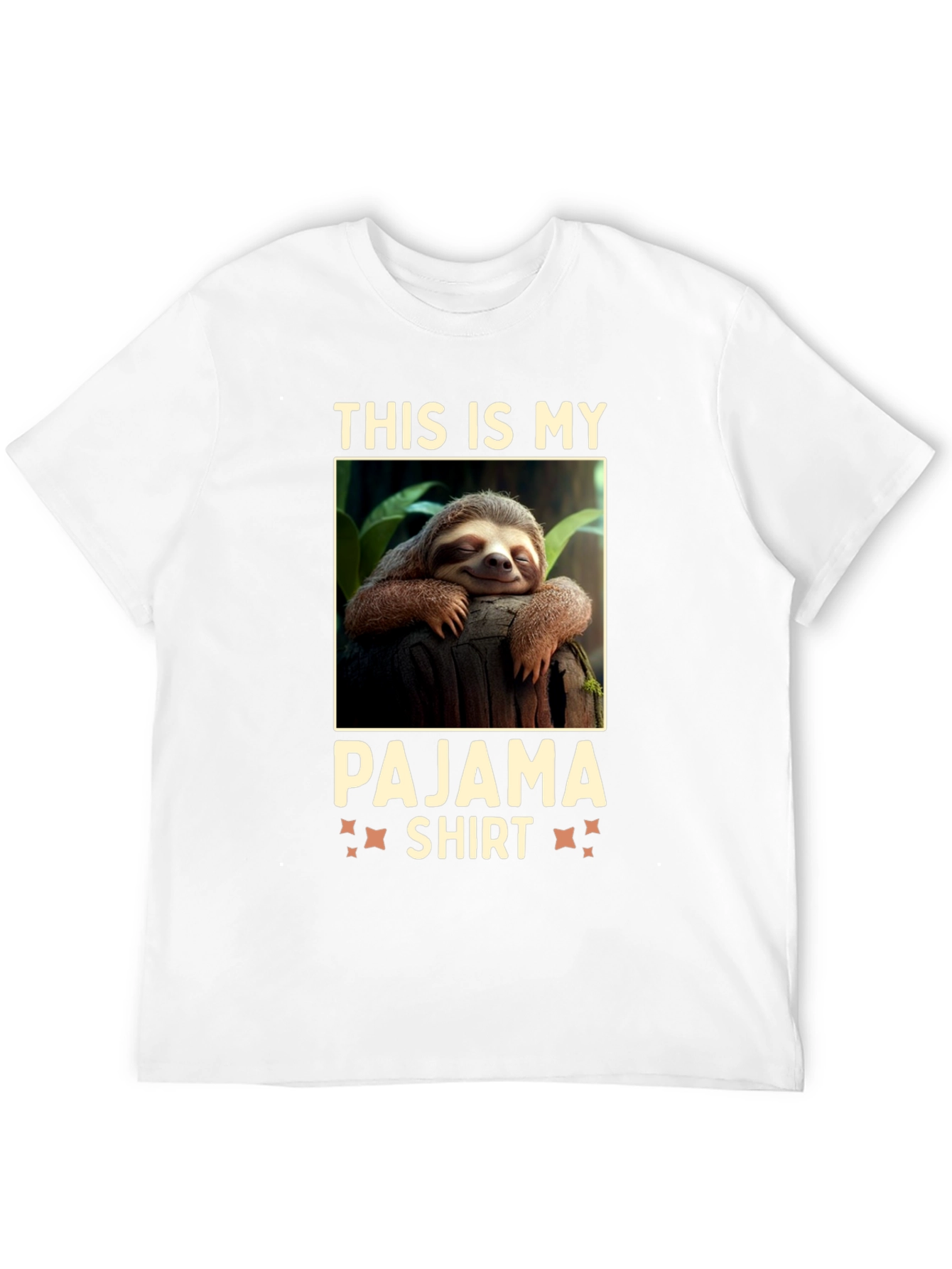 Black Sloth Pajama T-Shirt - Funny Sleep Tee view 12
