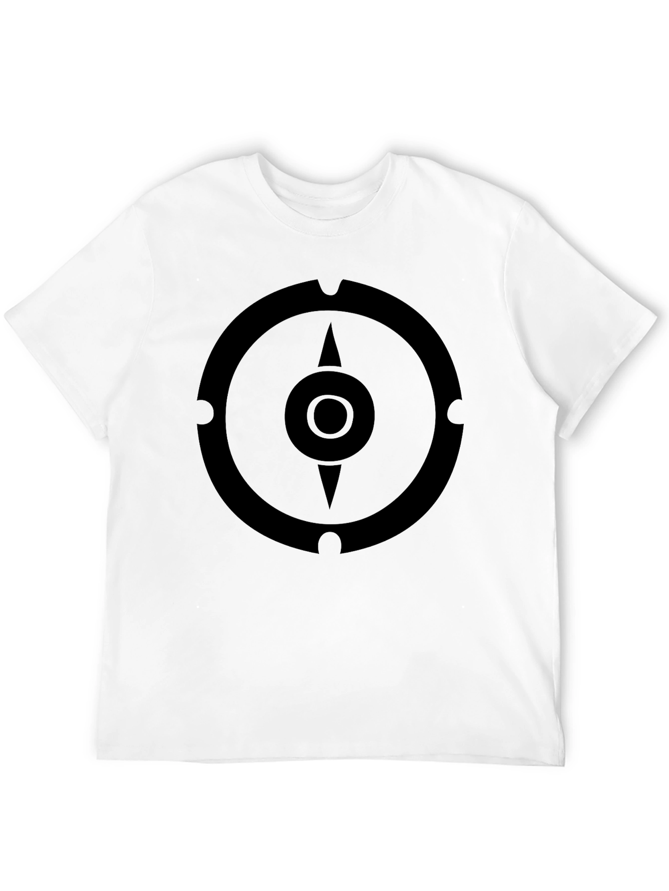 Black Geometric Compass Black T-Shirt view 12
