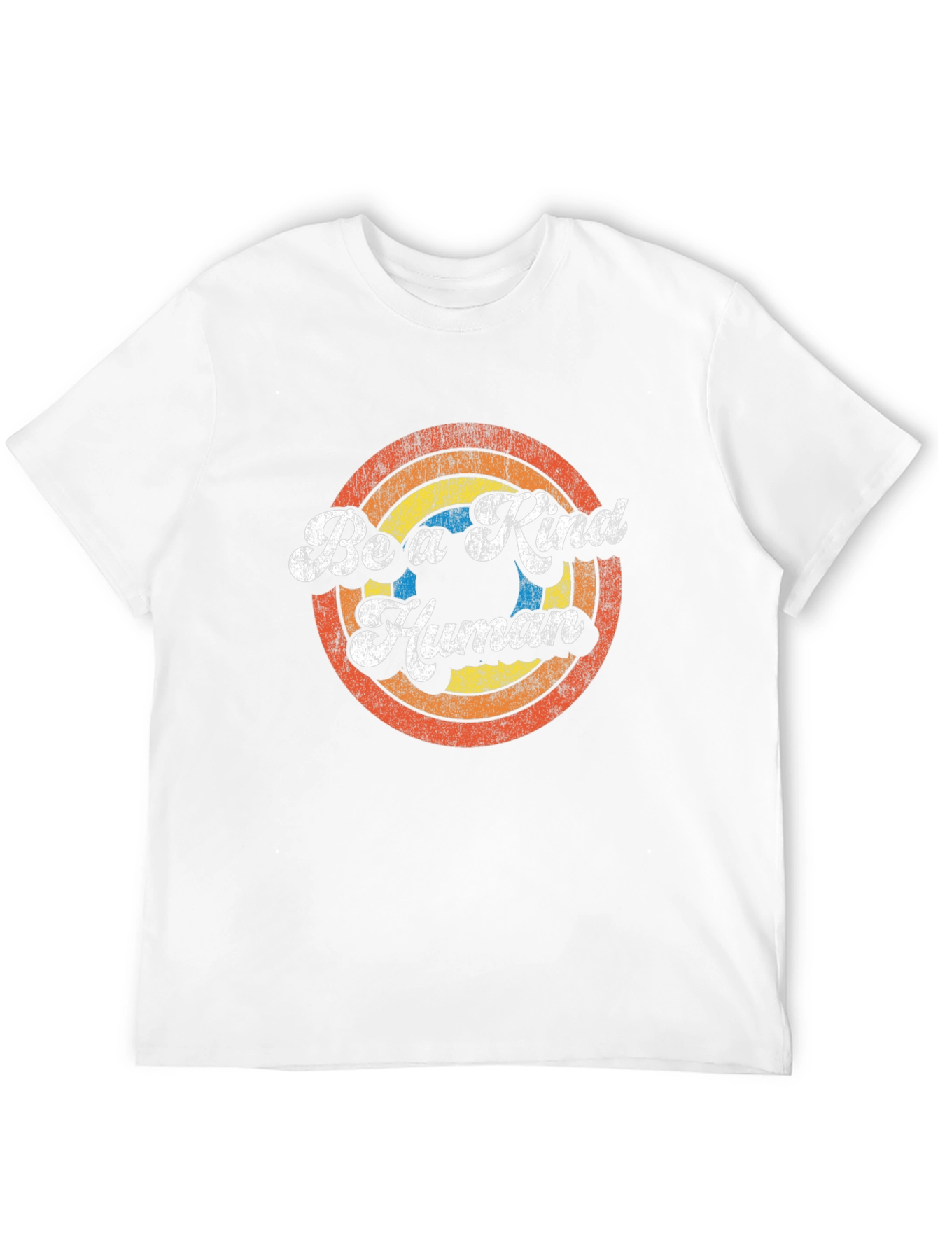 Black Retro Be a Kind Human T-Shirt - Vintage Style Tee view 12