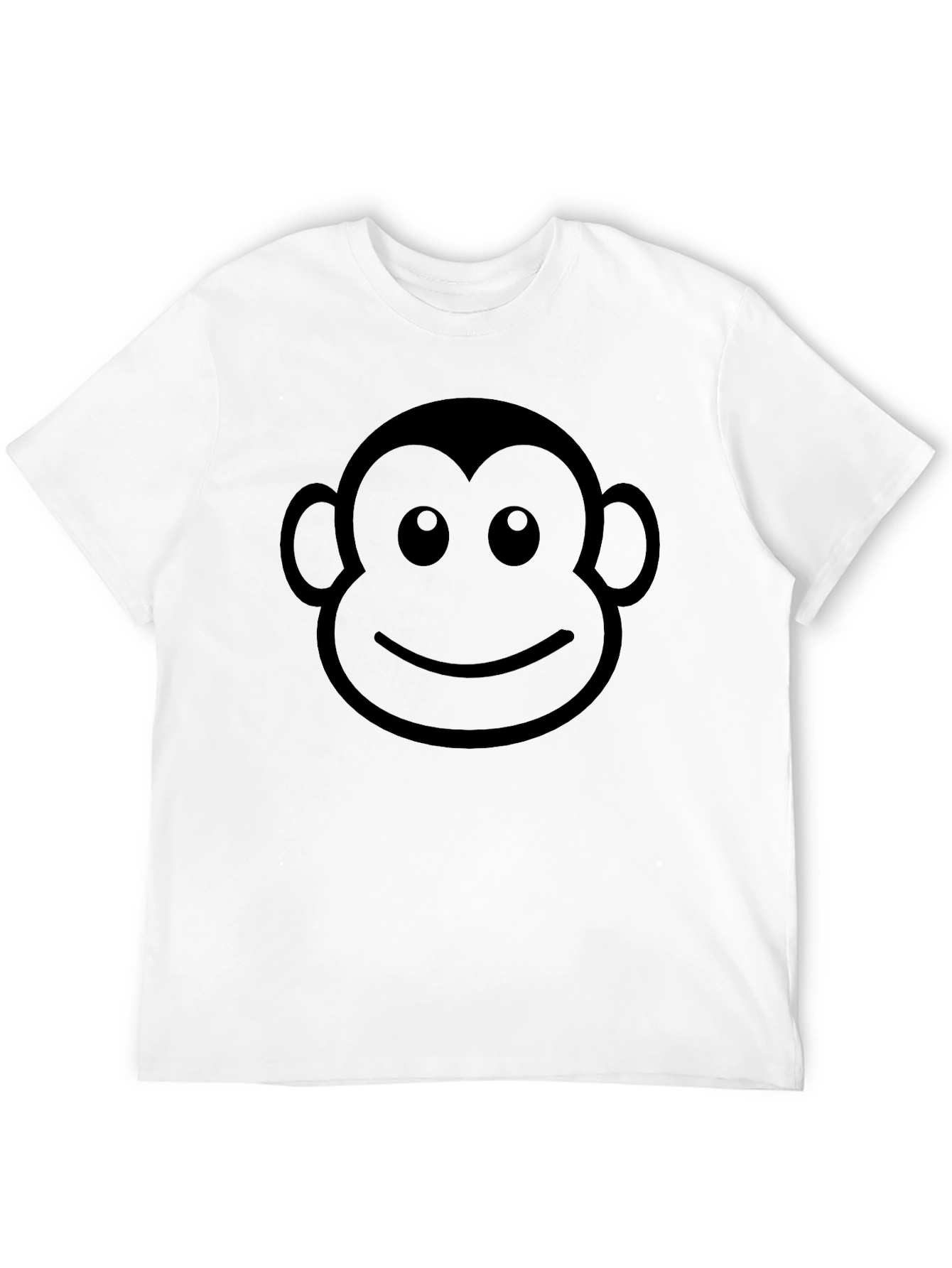 Black Monkey Face Graphic Black T-Shirt - Fun & Stylish view 12