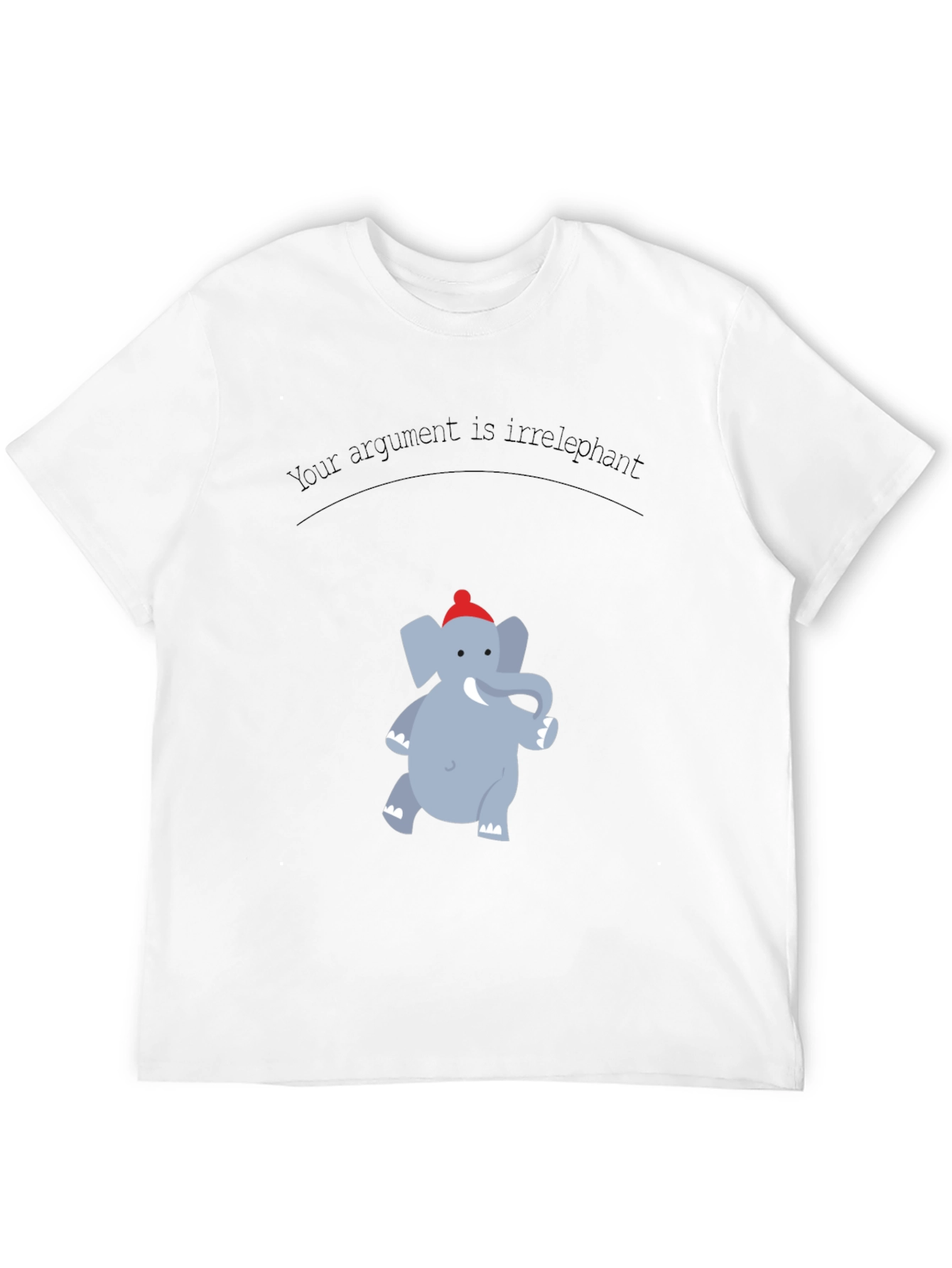 Black Irrelephant Graphic T-Shirt - Funny Argument Tee view 12