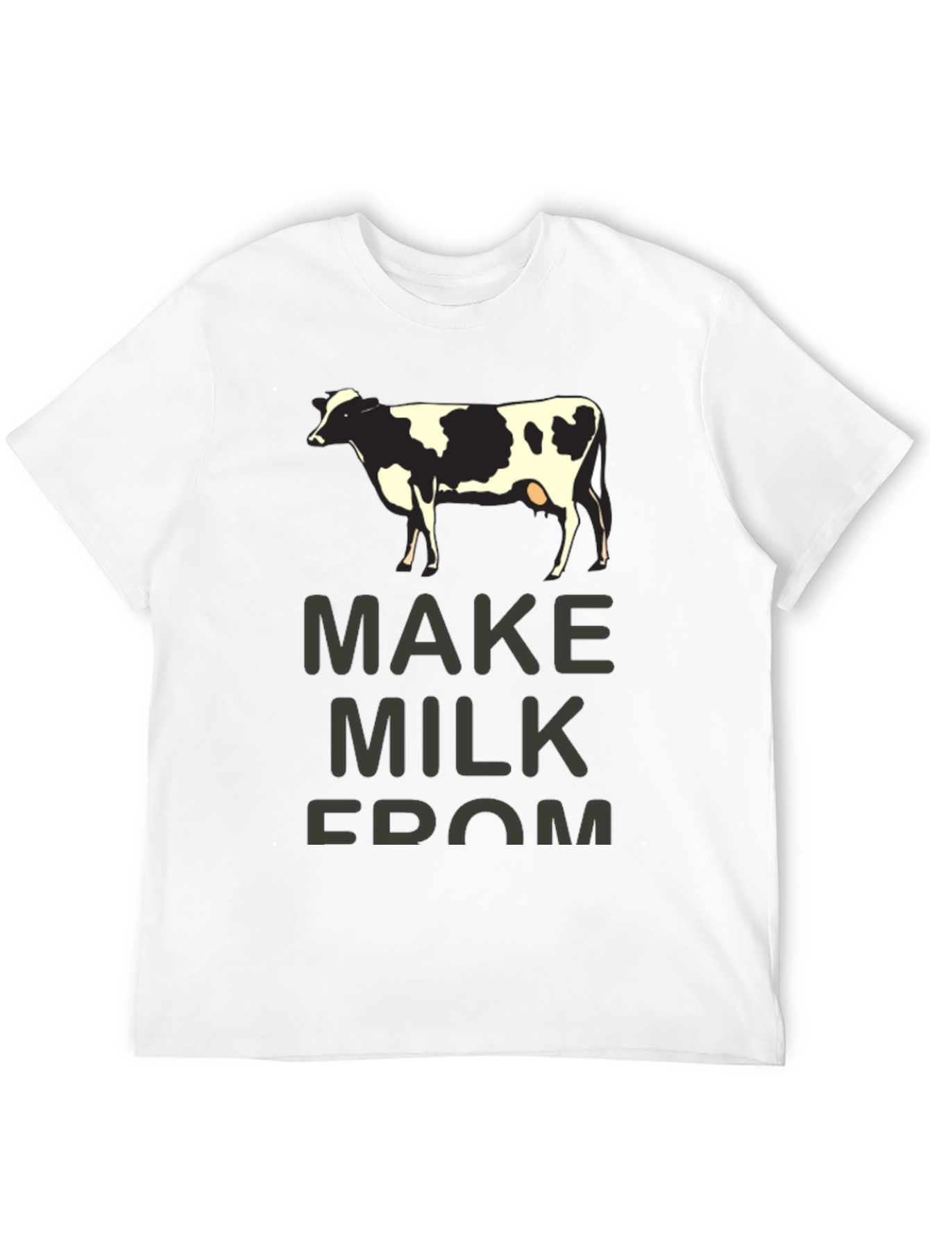 Black Make Milk From Cow T-Shirt - Humorous Graphic Tee view 12