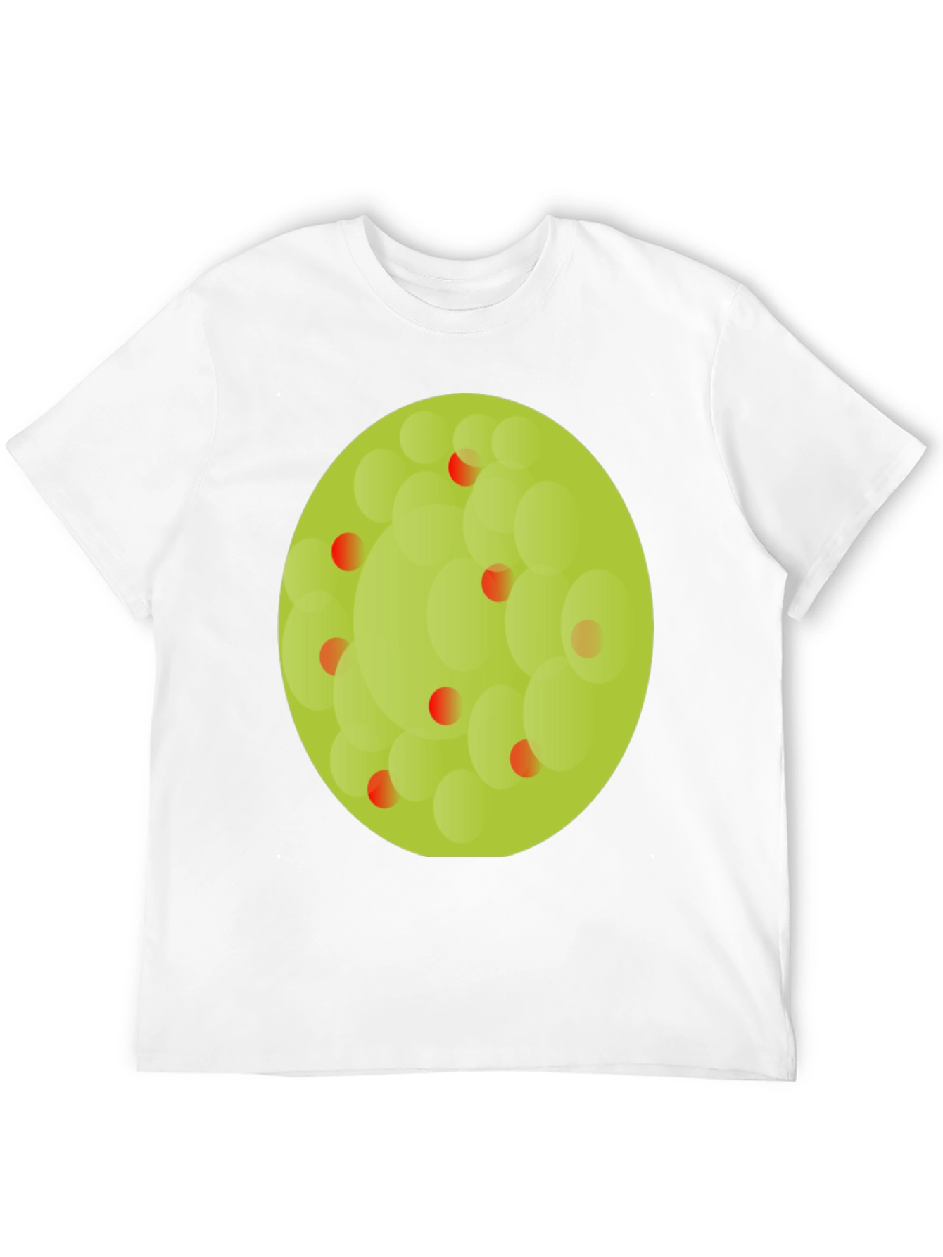 Black Black T-Shirt with Abstract Green Circle Graphic view 12