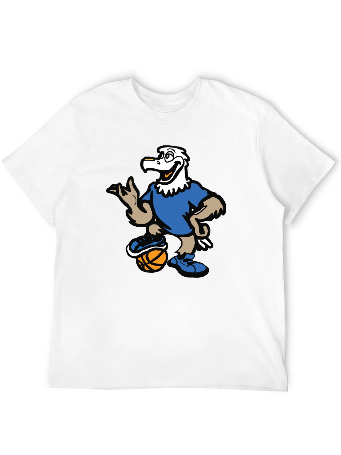 Black Cartoon Eagle Basketball T-Shirt view 12