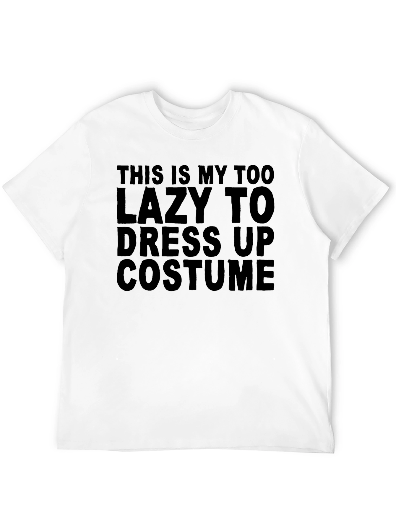 Black Lazy Costume T-Shirt - Funny Casual Tee view 12