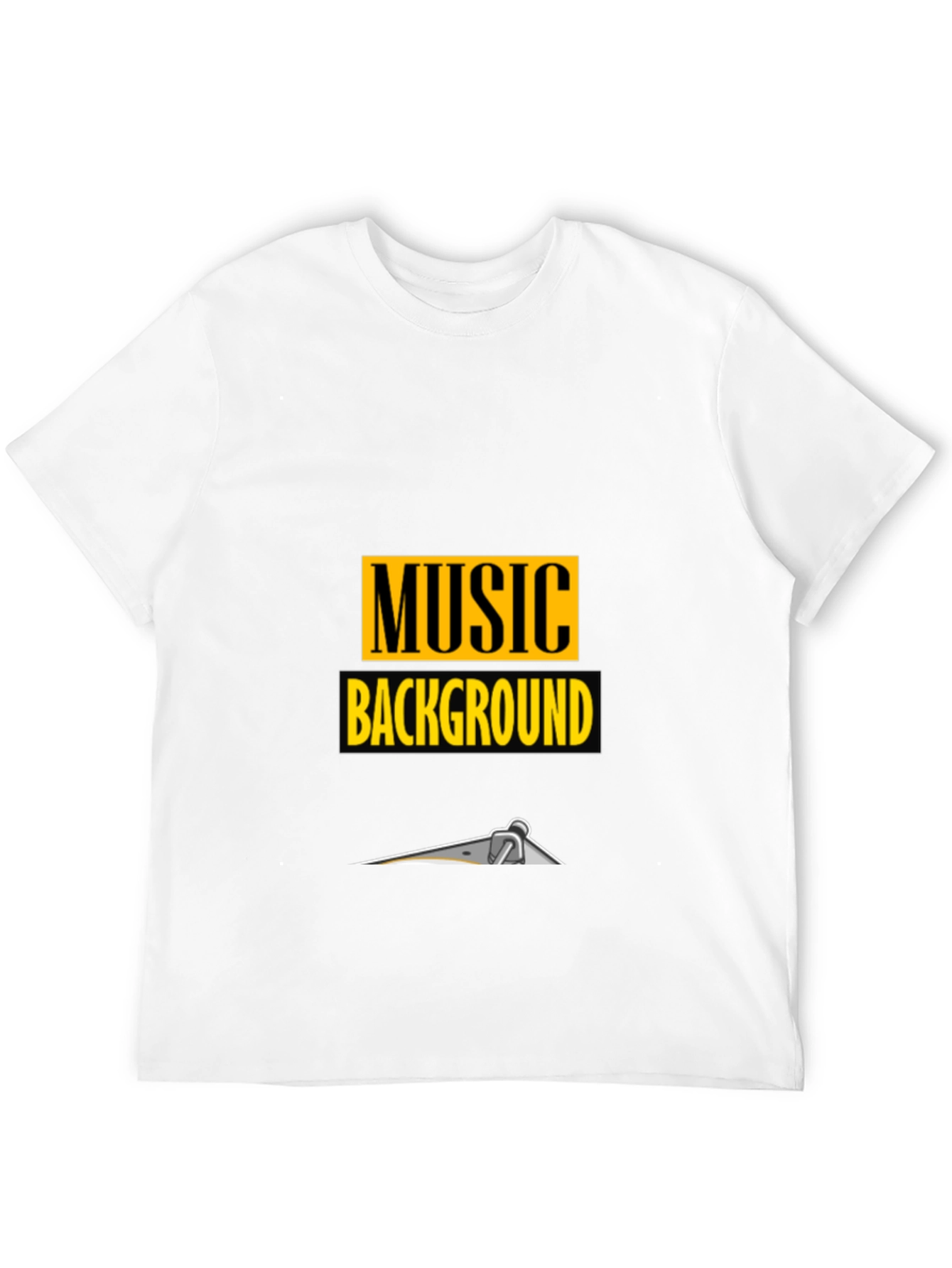 Black Music Background Graphic Tee - Black view 12