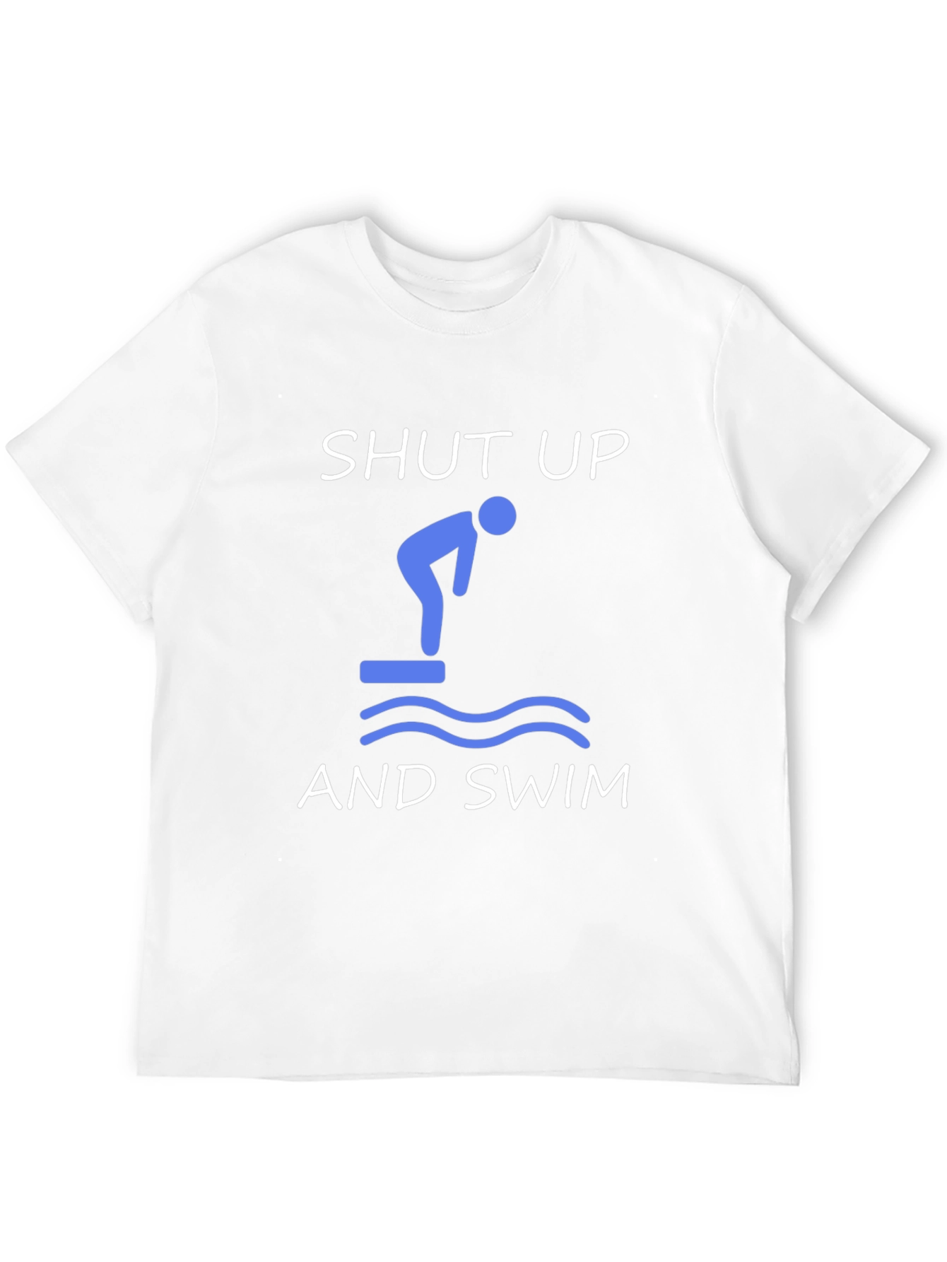 Black Shut Up and Swim T-Shirt - Funny Swimmer Tee view 12