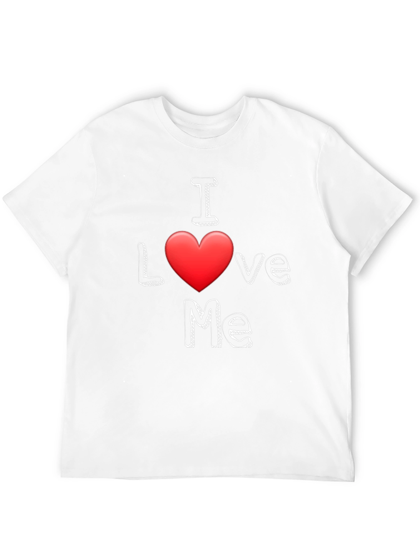Black I Love Me T-Shirt - Black Cotton Casual Wear view 12