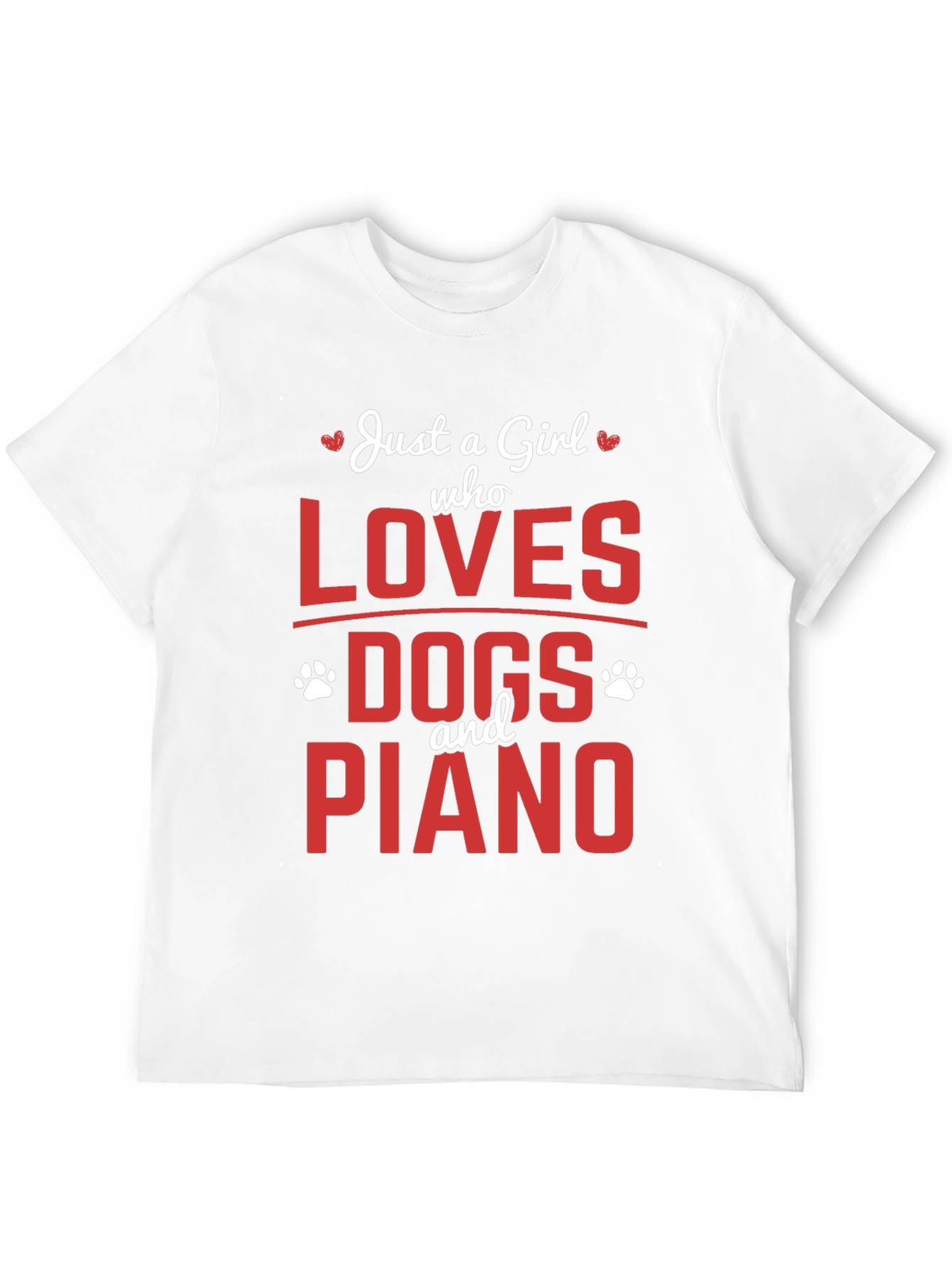 Black Girl Loves Dogs and Piano Black T-Shirt view 12