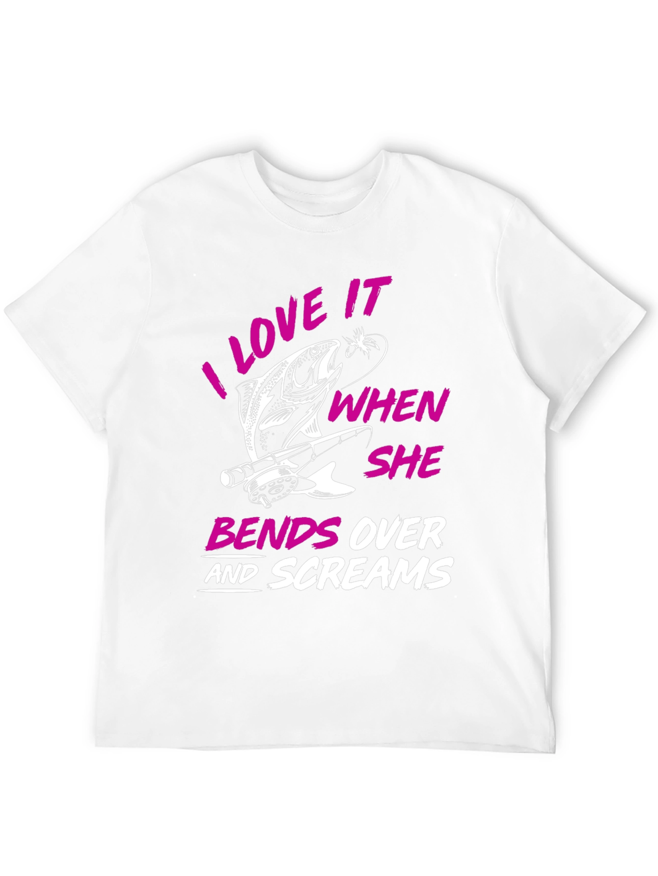 Black Fishing Humor T-Shirt: I Love It When She Bends Over view 12