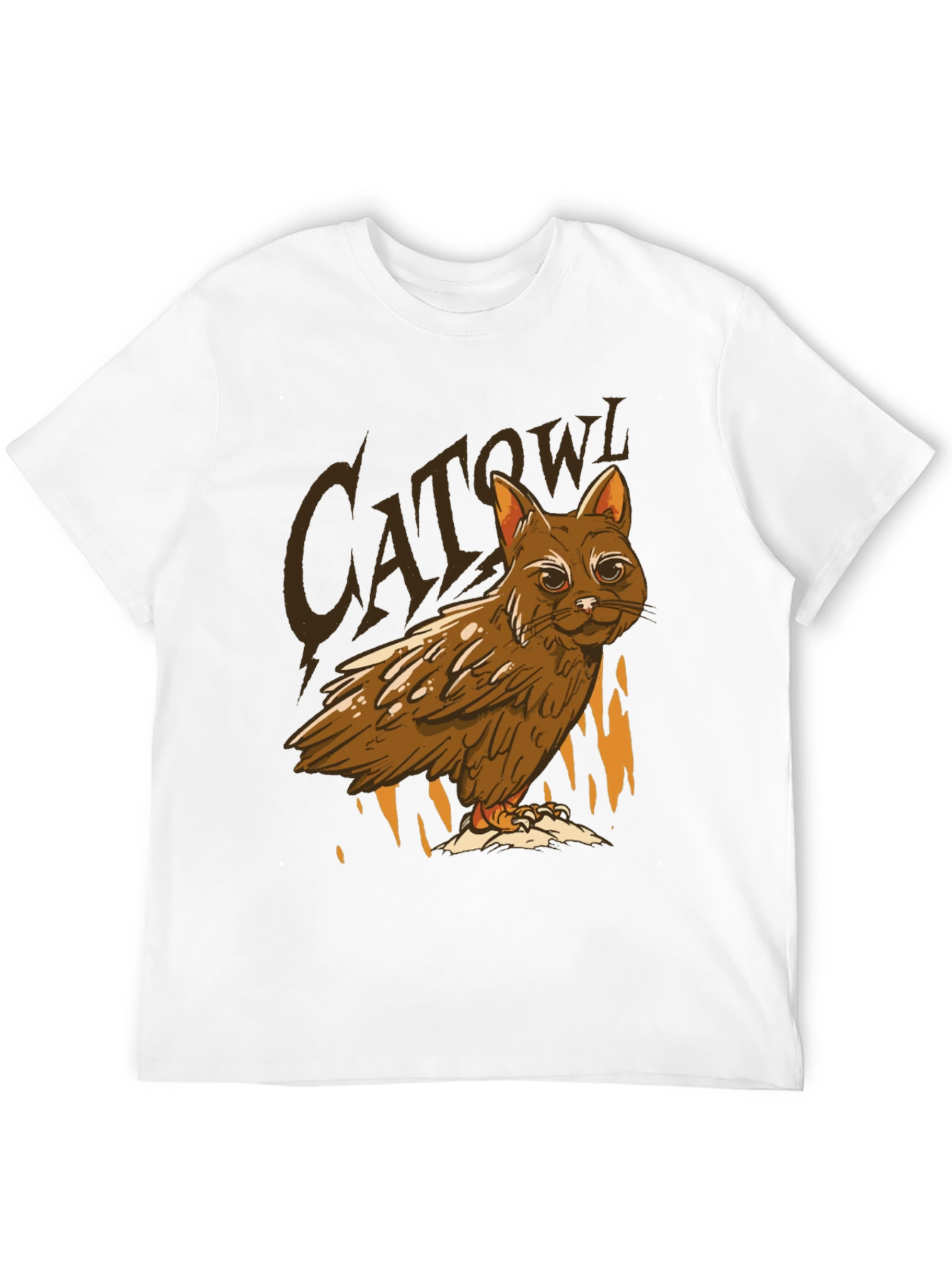 Black Cat Owl Hybrid T-Shirt - Funny Animal Tee view 12