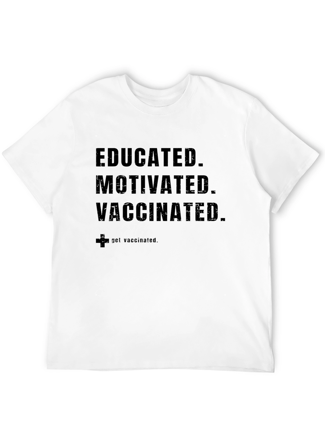 Black Educated Motivated Vaccinated Graphic Tee view 12