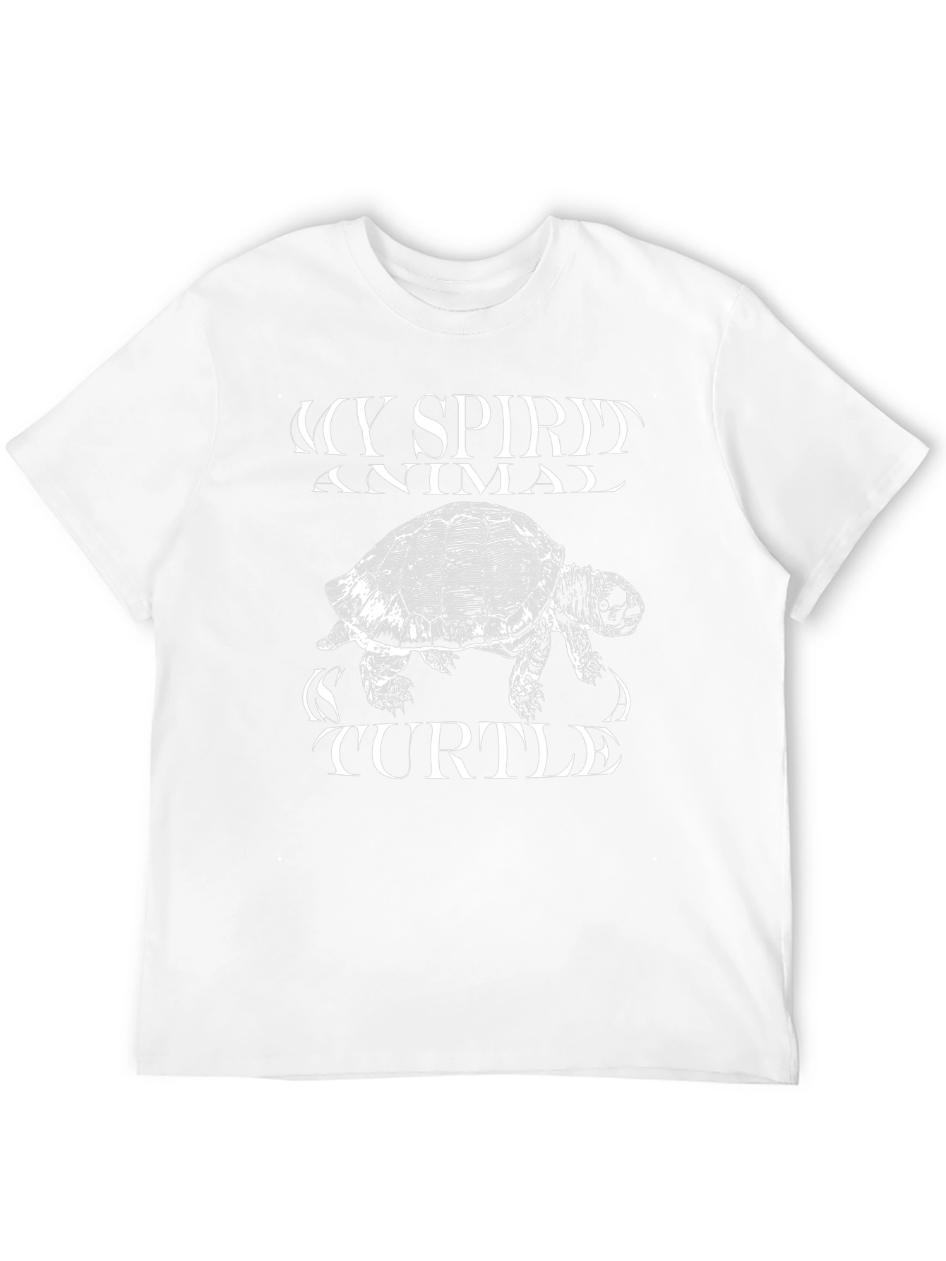 Black My Spirit Animal Turtle Graphic Tee - Black Cotton T-Shirt view 12