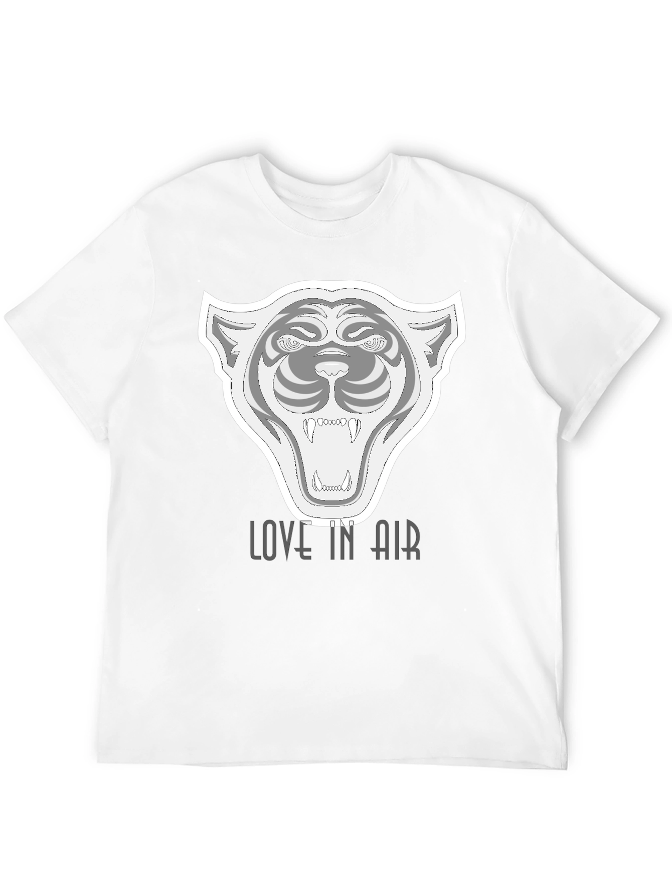 Black Black Graphic Tee - Fierce Tiger 'Love in Air' view 12