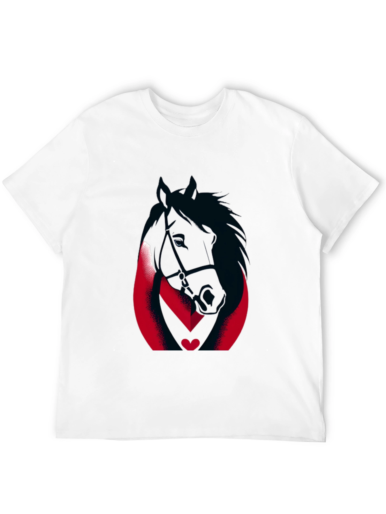 Black Horse Graphic Tee - Black Cotton Blend view 12