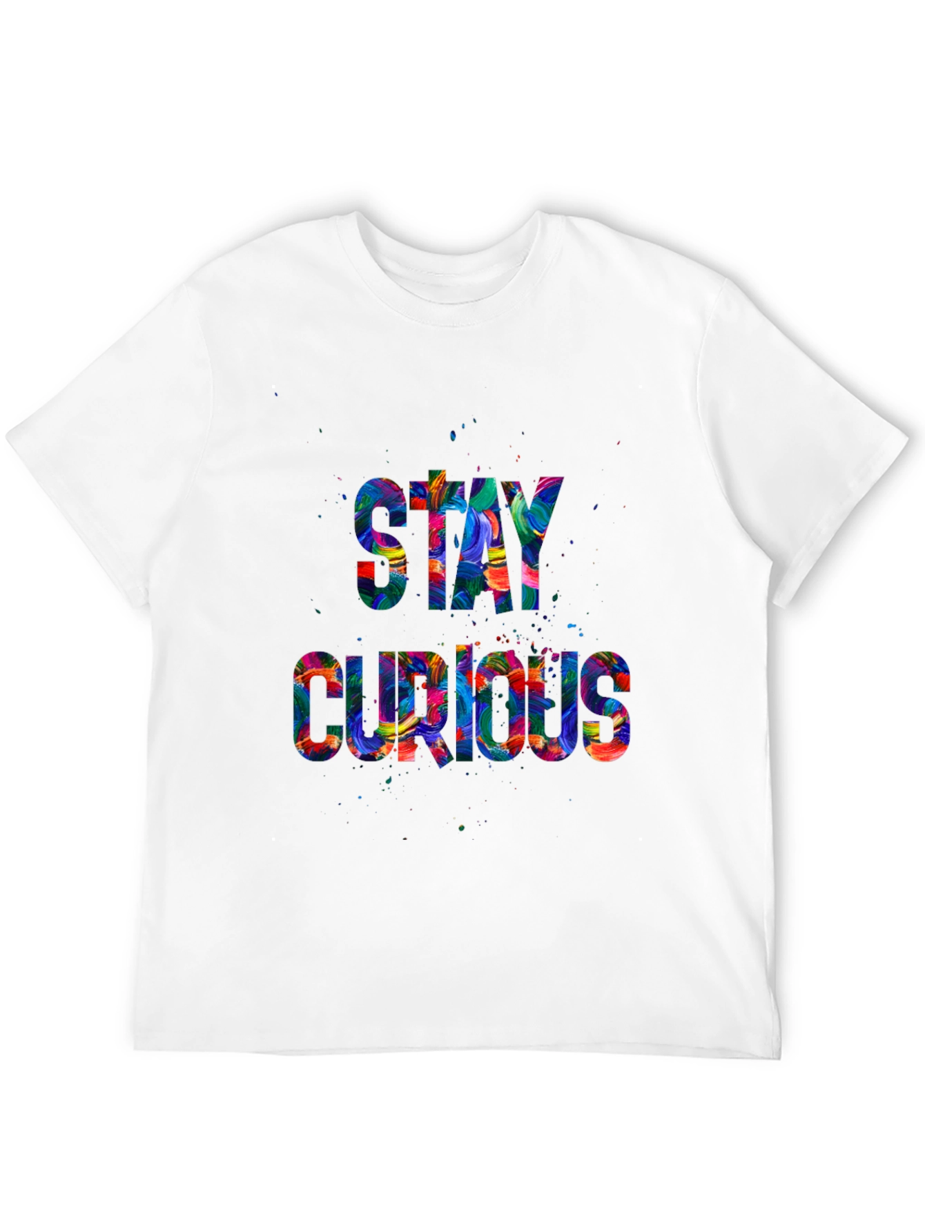 Black Stay Curious Graphic T-Shirt - Vibrant Design view 12