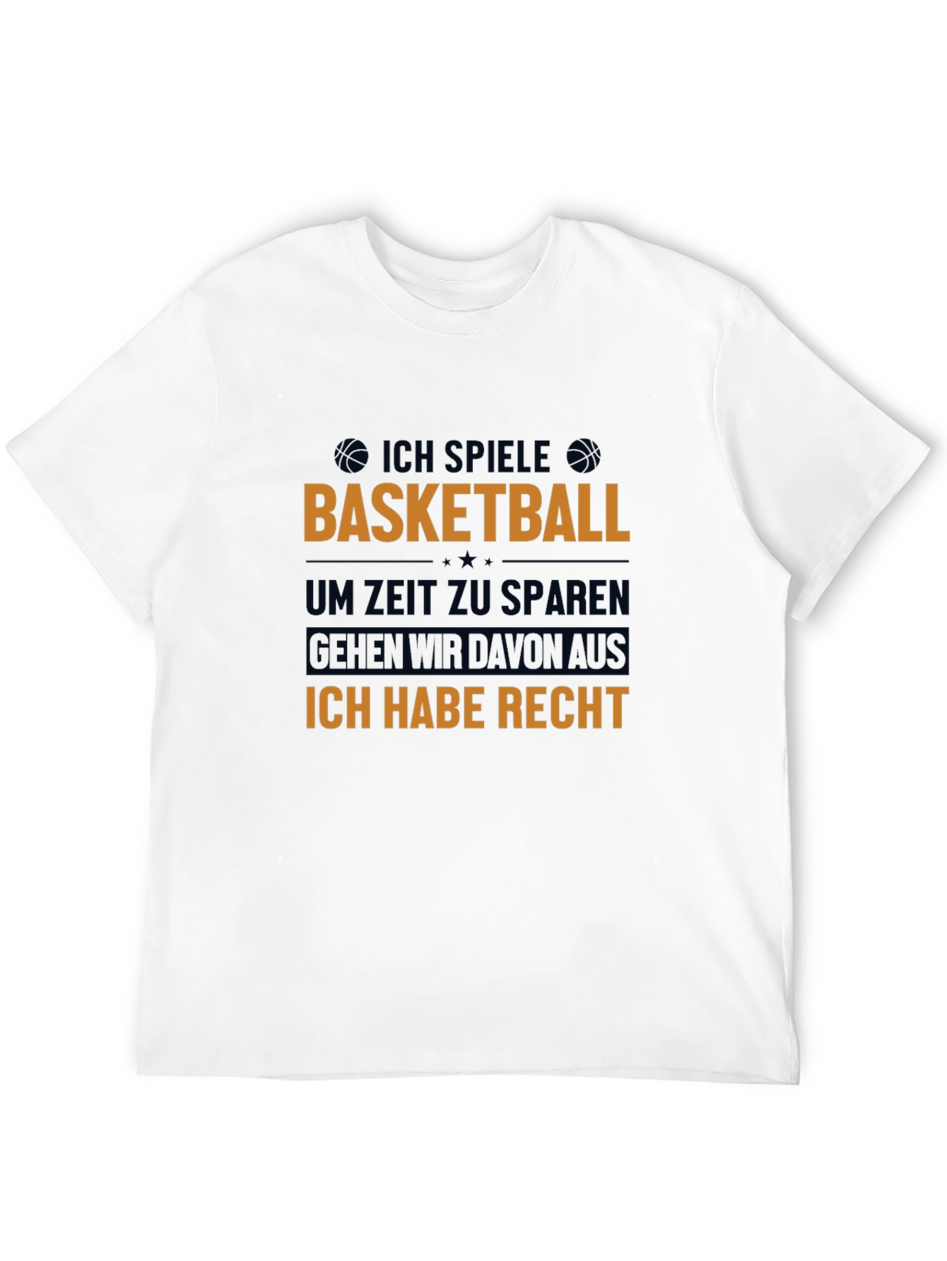 Black Basketball Player T-Shirt - "Ich Habe Recht" view 12