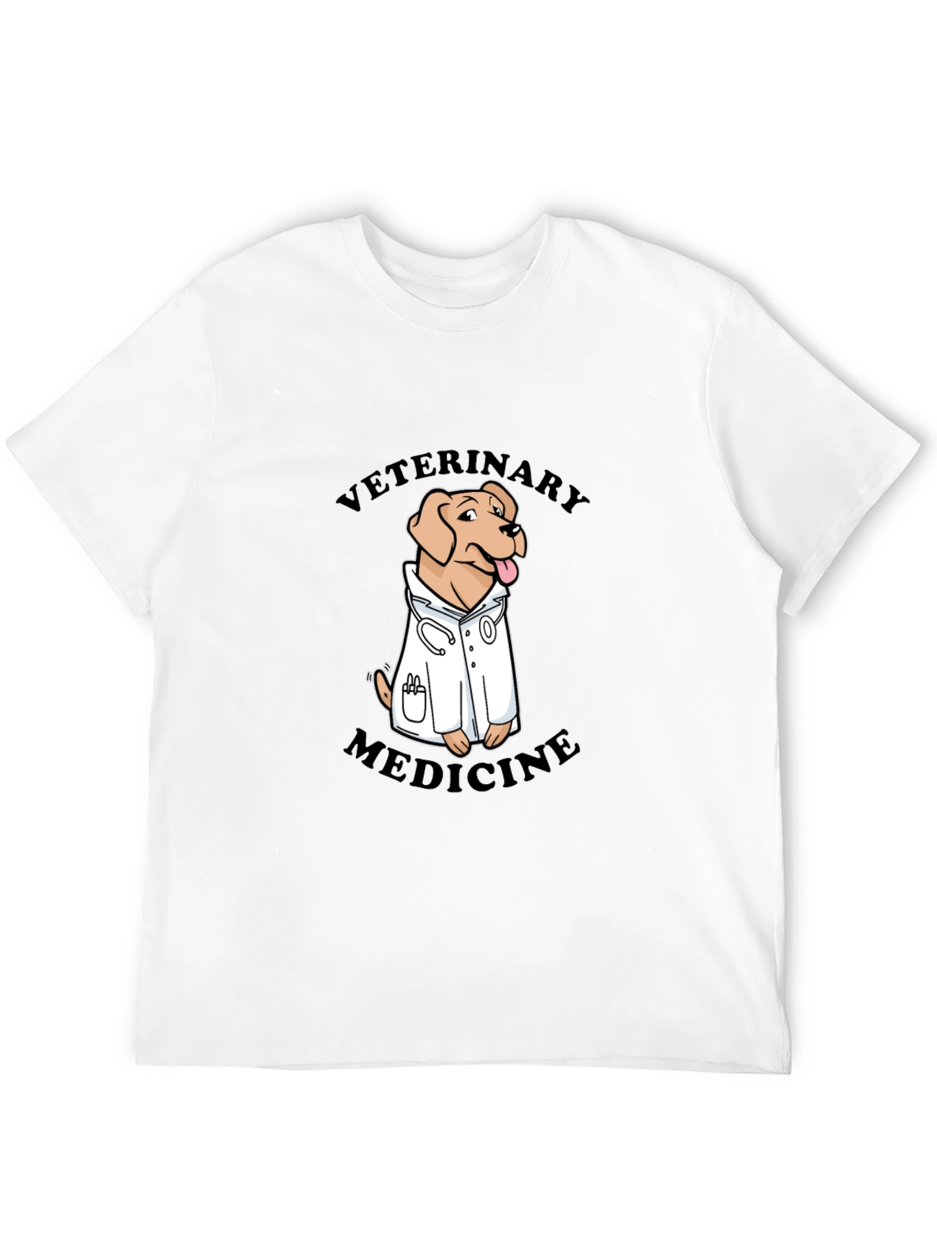 Black Veterinary Medicine Dog T-Shirt - Black Cotton Blend view 12