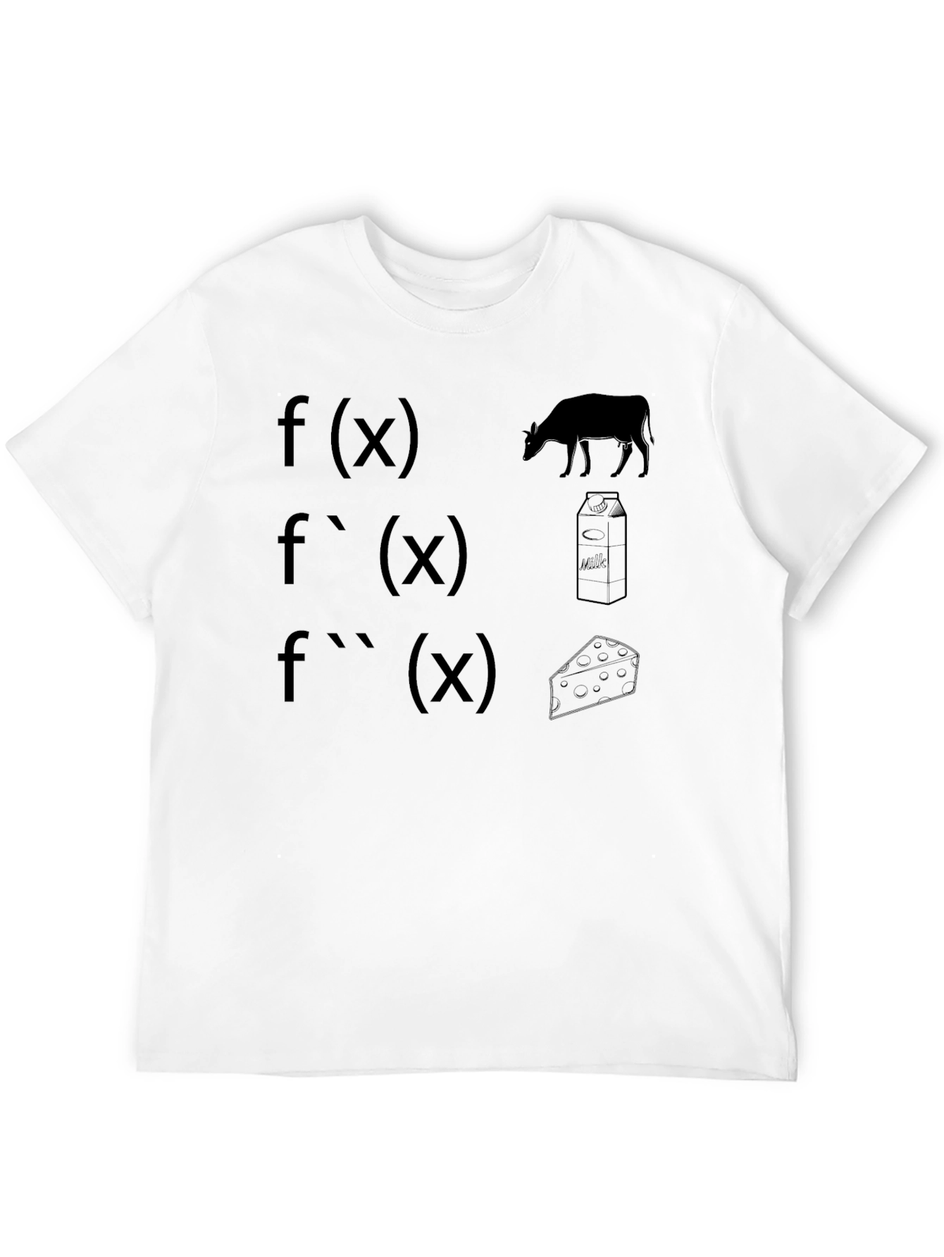 Black Math & Dairy Humor T-Shirt: Derivative Fun! view 12