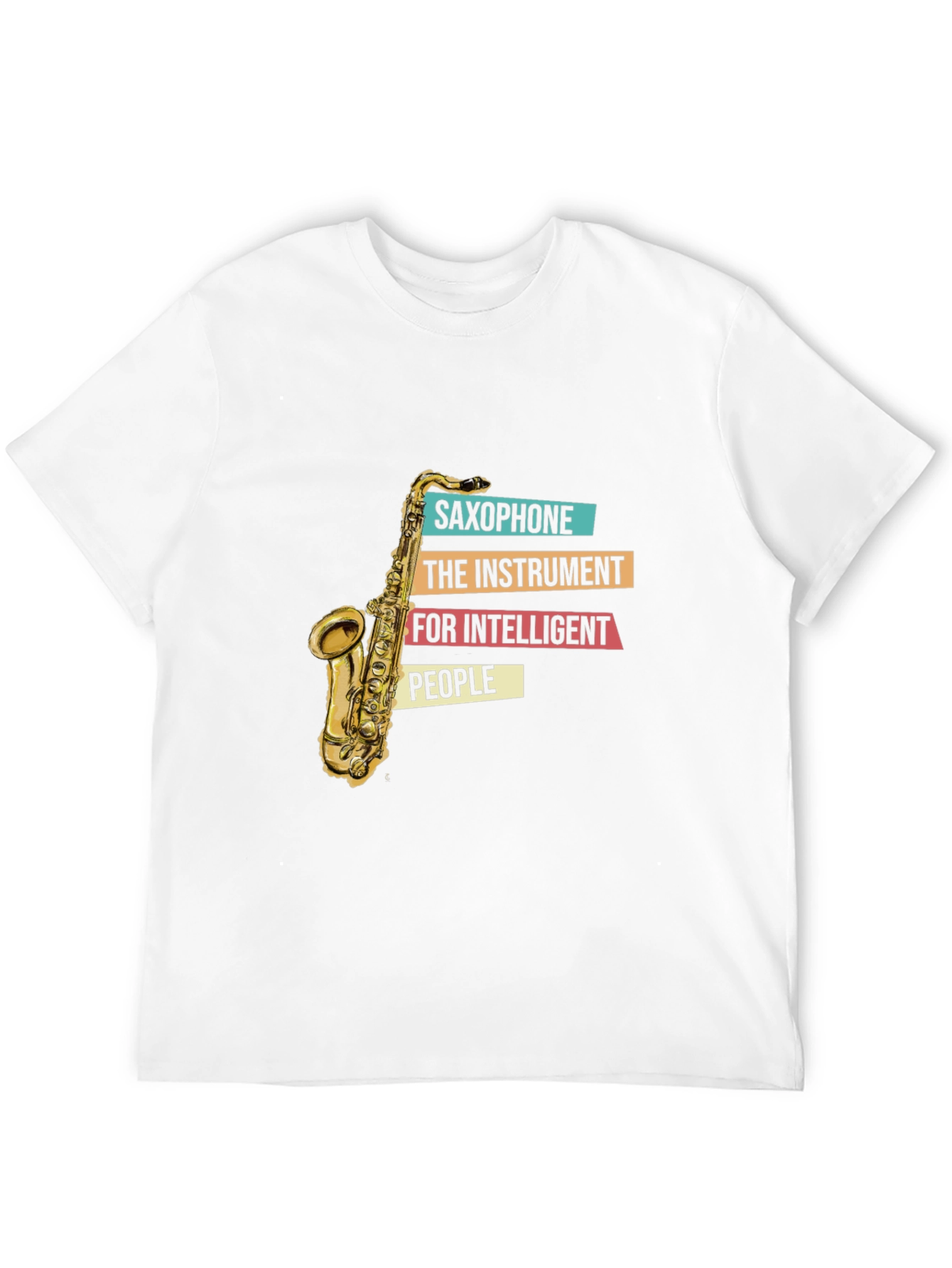 Black Saxophone Instrument T-Shirt view 12