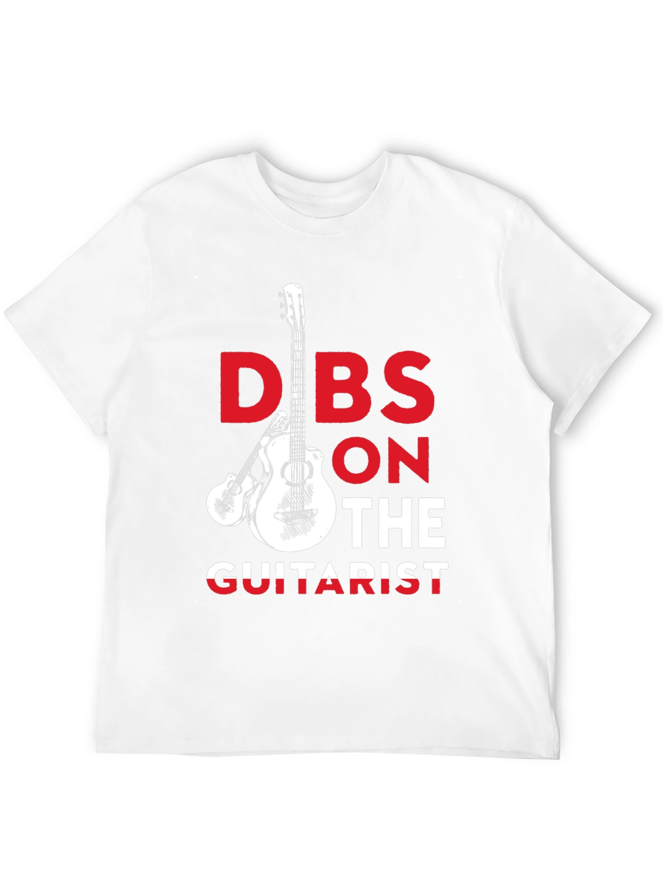 Black Dibs on the Guitarist Graphic Tee - Music Lover T-Shirt view 12