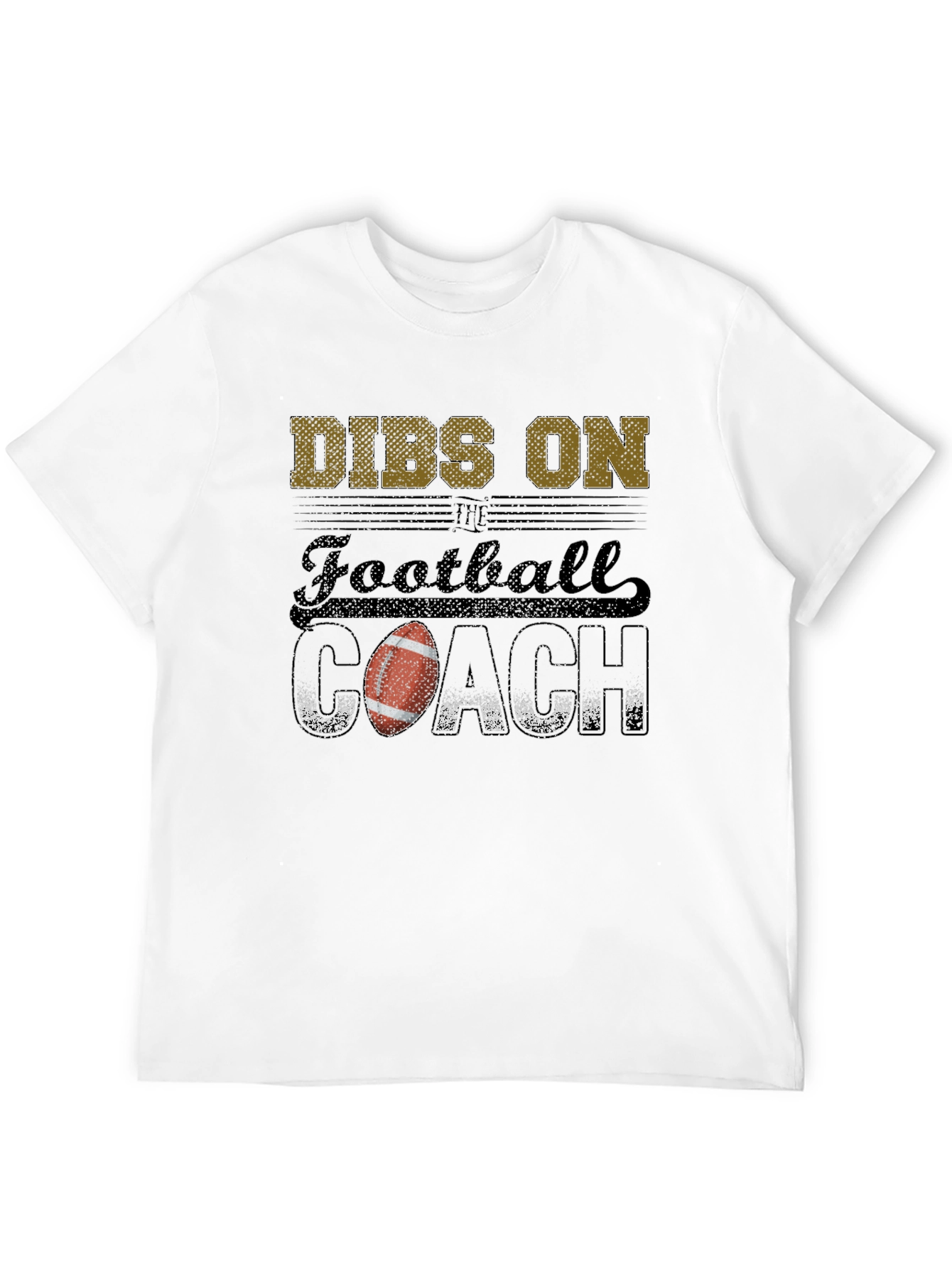 Black Dibs on Football Coach Graphic Tee view 12