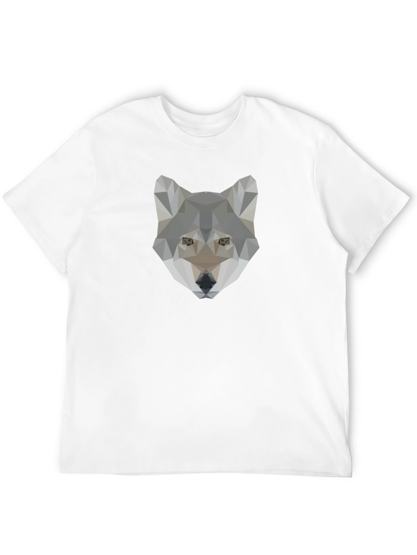 Black Geometric Wolf Graphic Tee - Cool Minimalist Design view 12